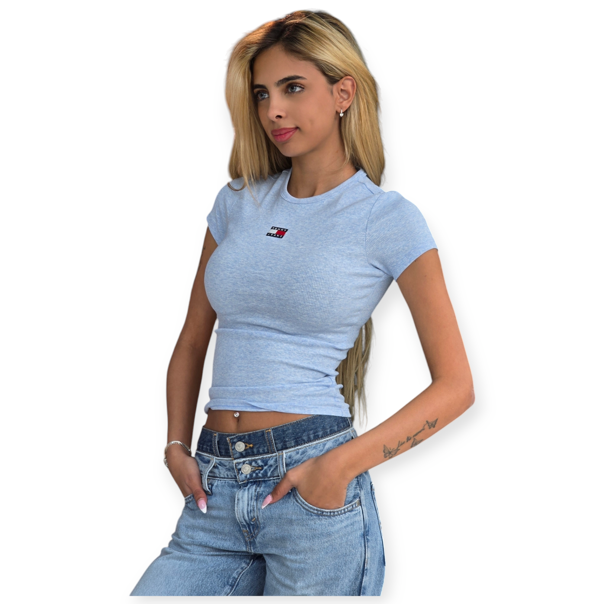 חולצה TOMMY HILFIGER SLIM BADGE RIB חולצה TOMMY HILFIGER SLIM BADGE RIB