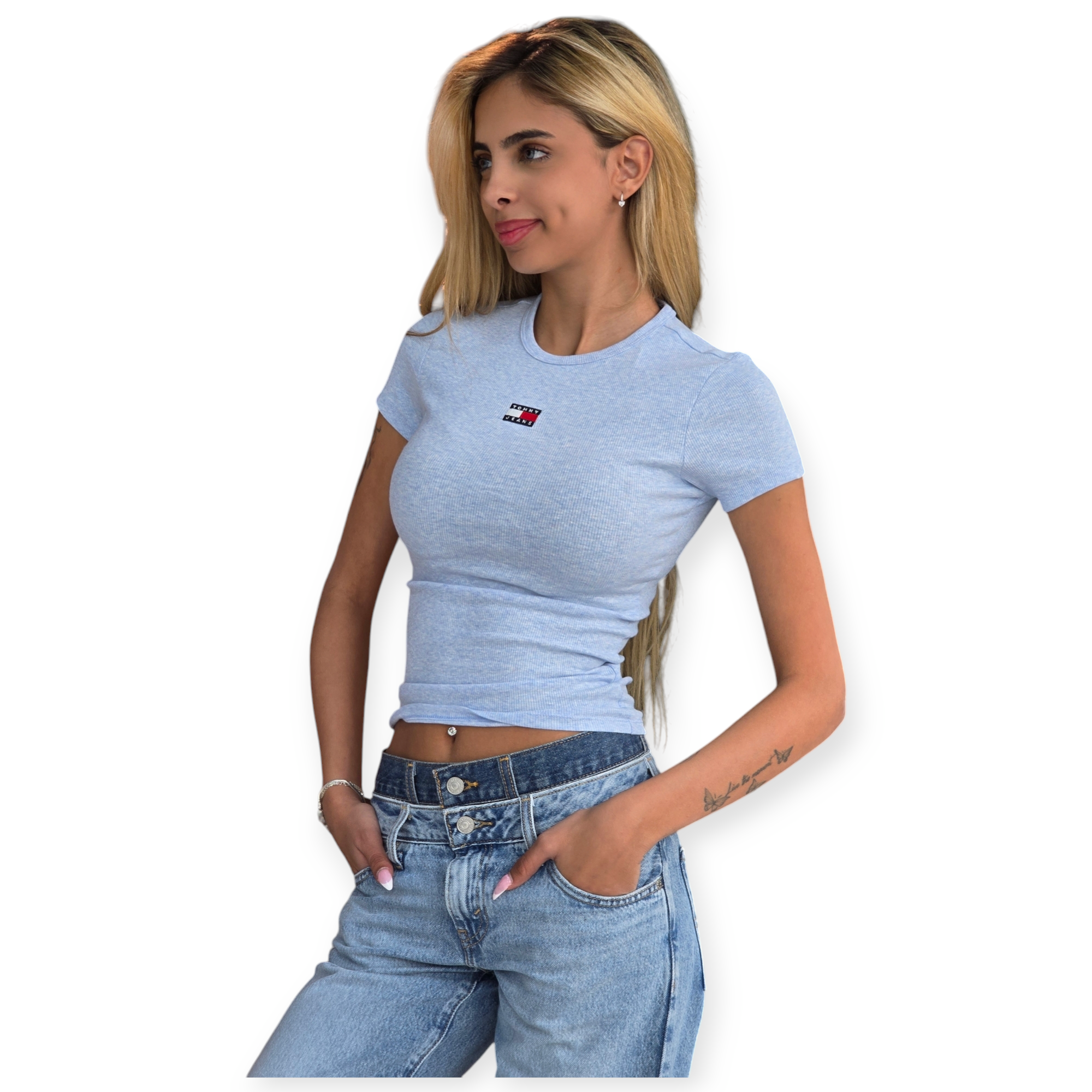 חולצה TOMMY HILFIGER SLIM BADGE RIB חולצה TOMMY HILFIGER SLIM BADGE RIB