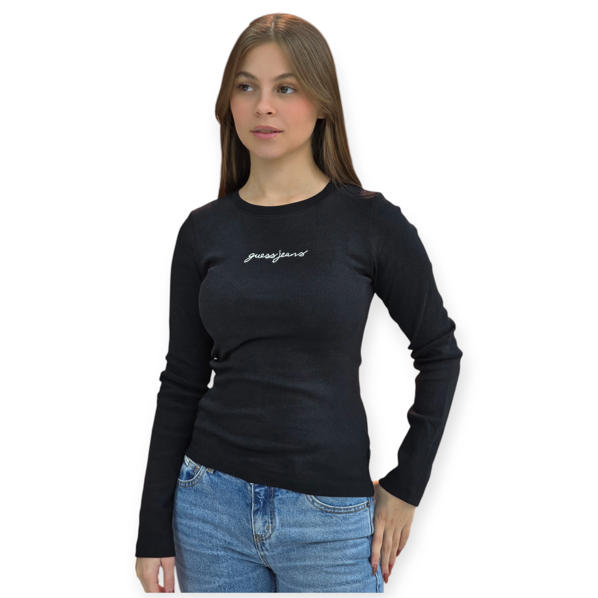 חולצה GUESS LS SLIM LOGO TEE