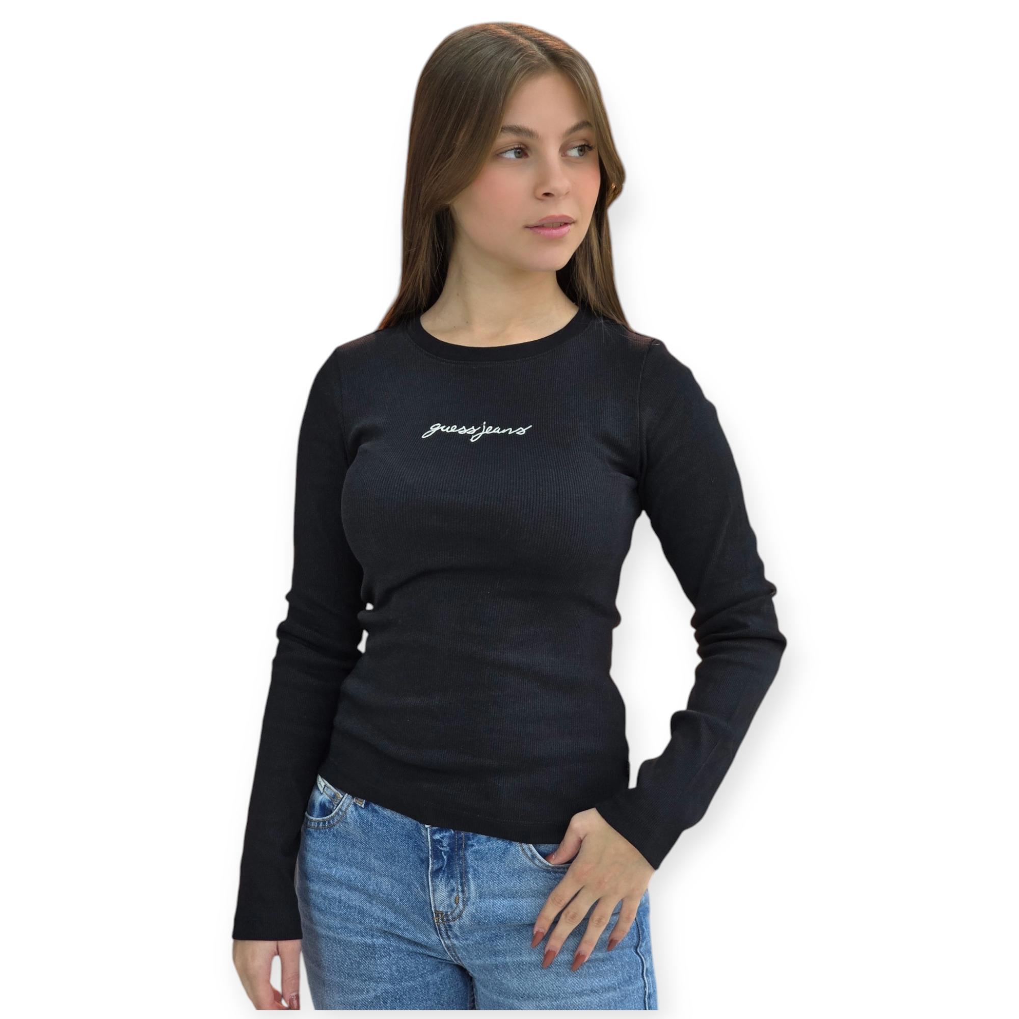 חולצה GUESS LS SLIM LOGO TEE