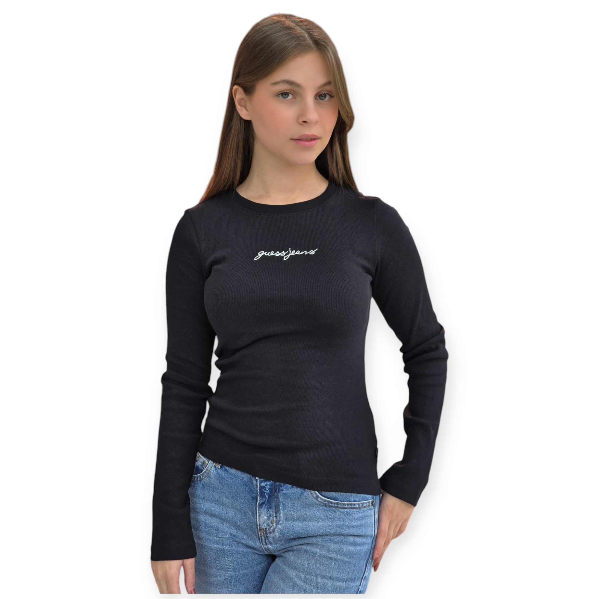 חולצה GUESS LS SLIM LOGO TEE