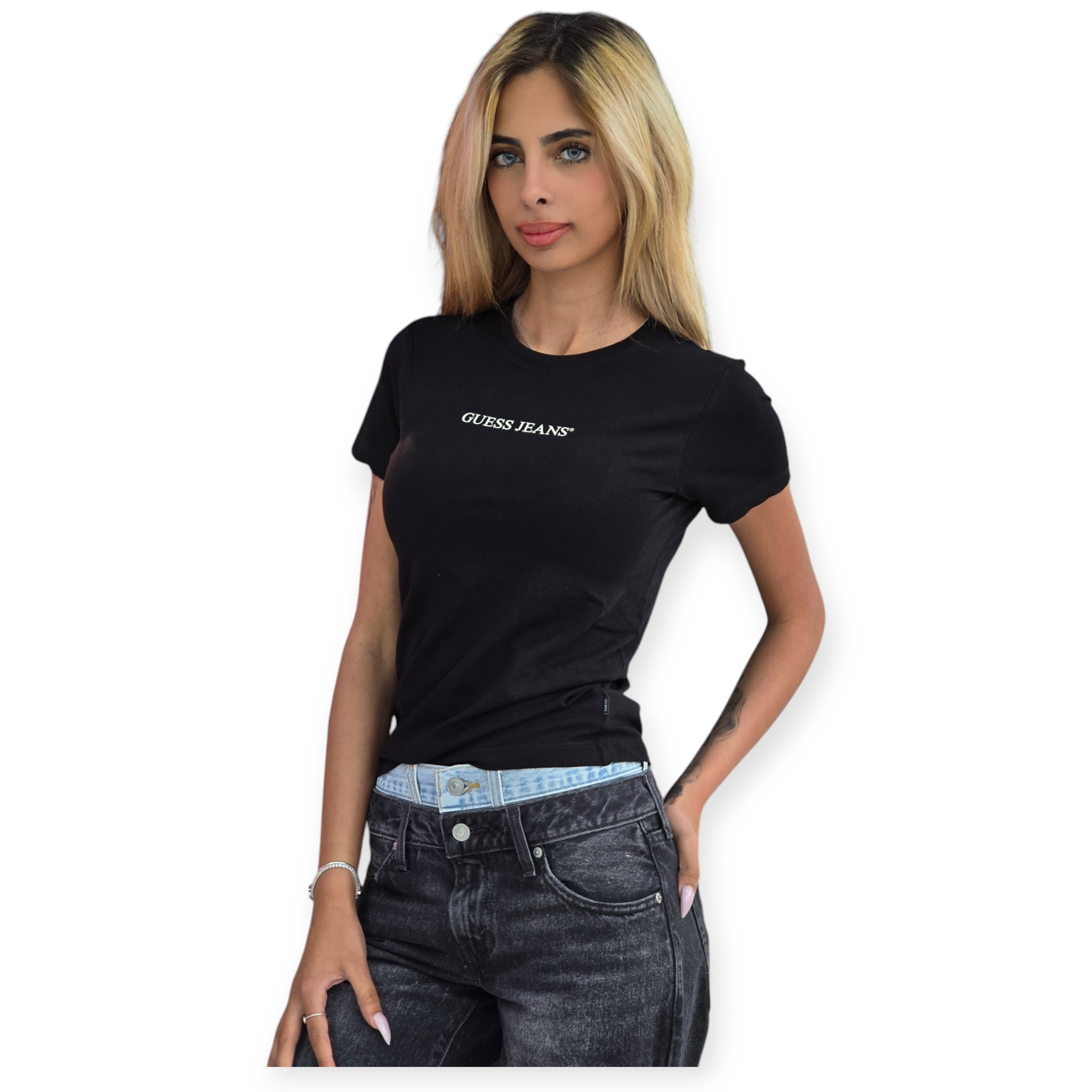 חולצה GUESS SS SLIM LOGO TEE