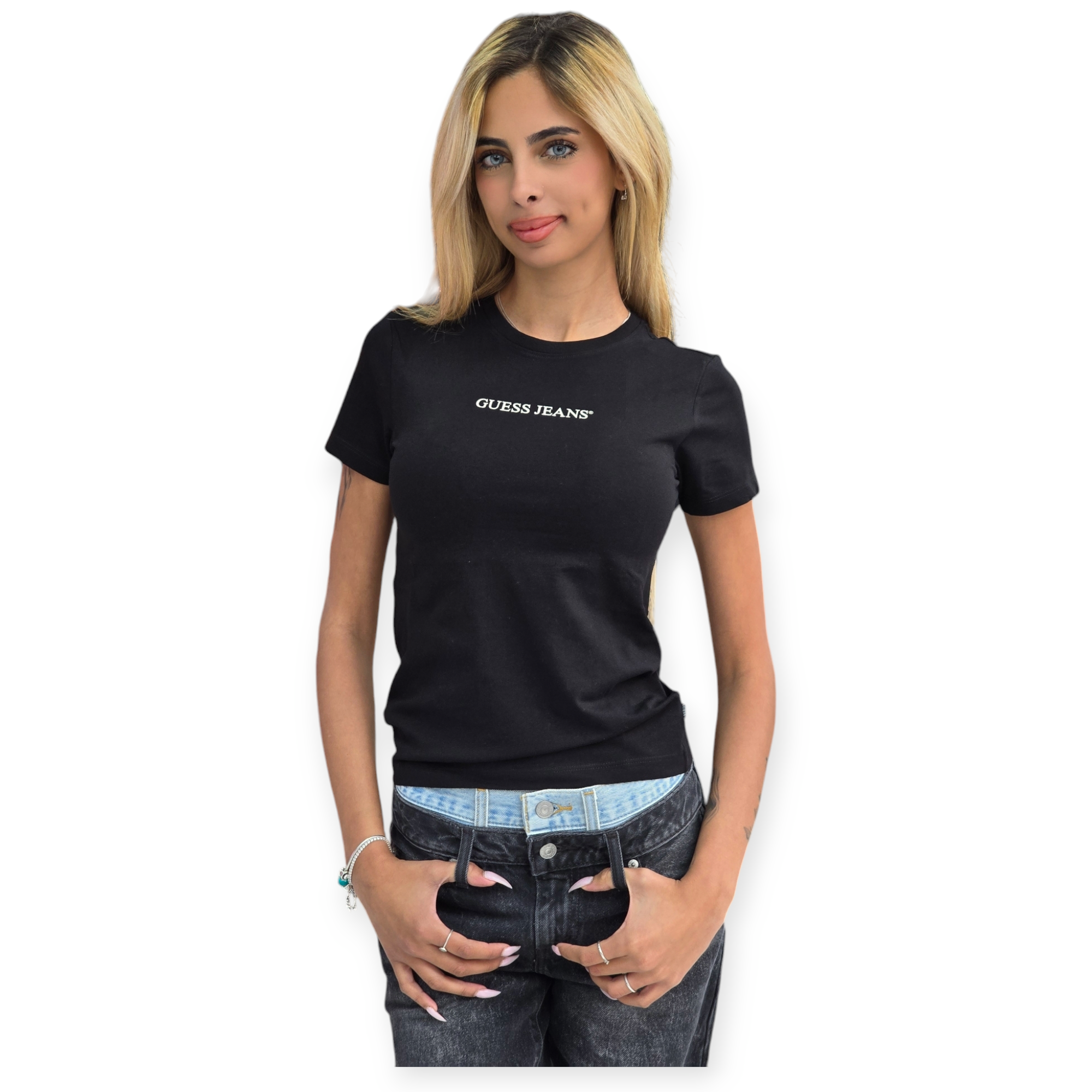 חולצה GUESS SS SLIM LOGO TEE