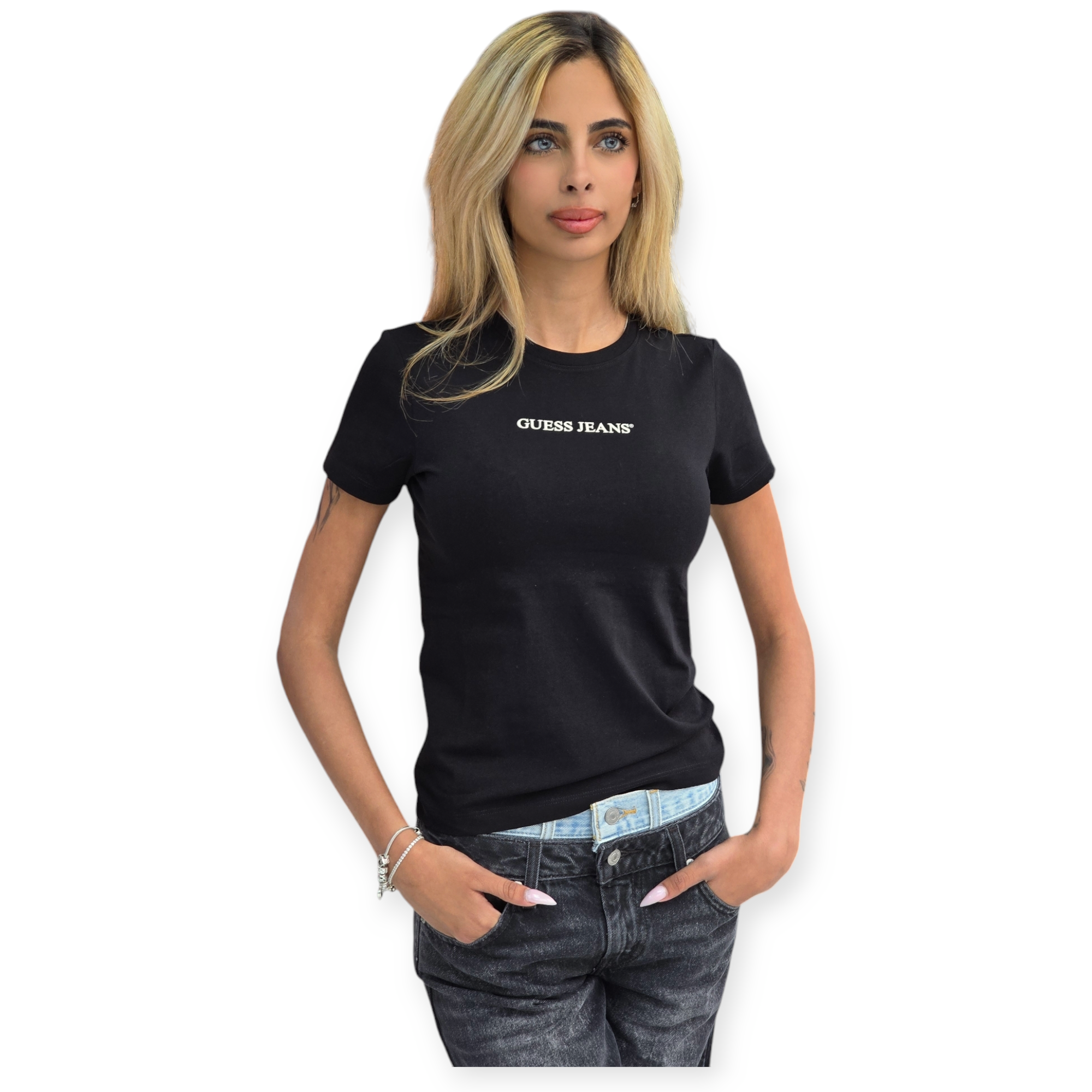 חולצה GUESS SS SLIM LOGO TEE