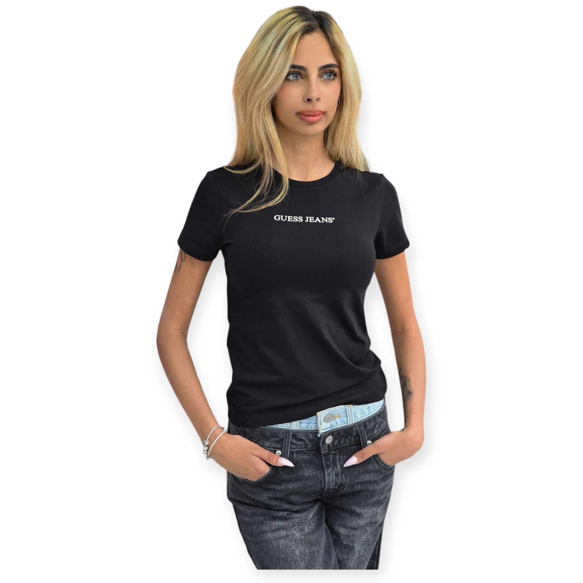 חולצה GUESS SS SLIM LOGO TEE