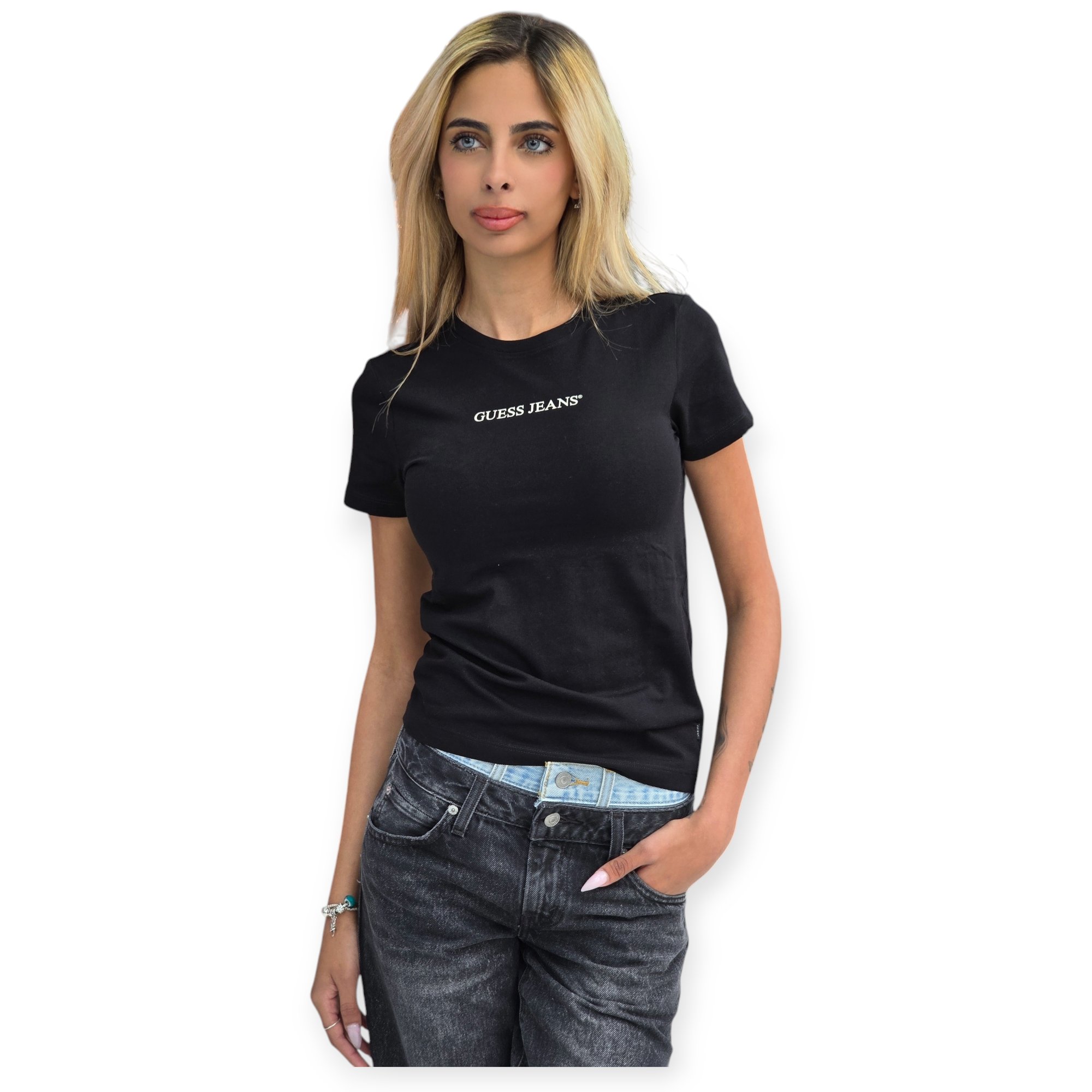 חולצה GUESS SS SLIM LOGO TEE