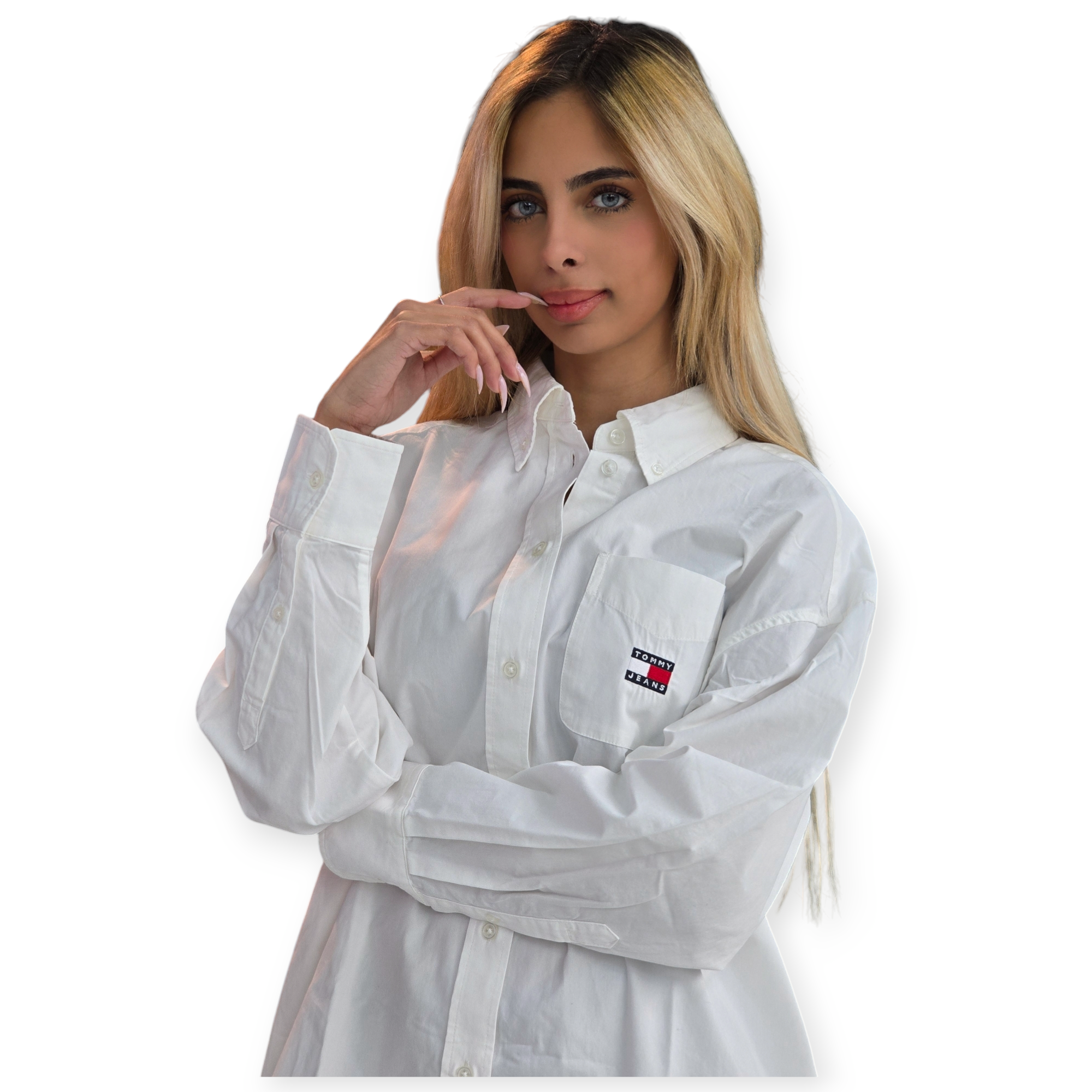 חולצה TOMMY HILFIGER OVER SIZE POPLIN SHIRT חולצה TOMMY HILFIGER OVER SIZE POPLIN SHIRT