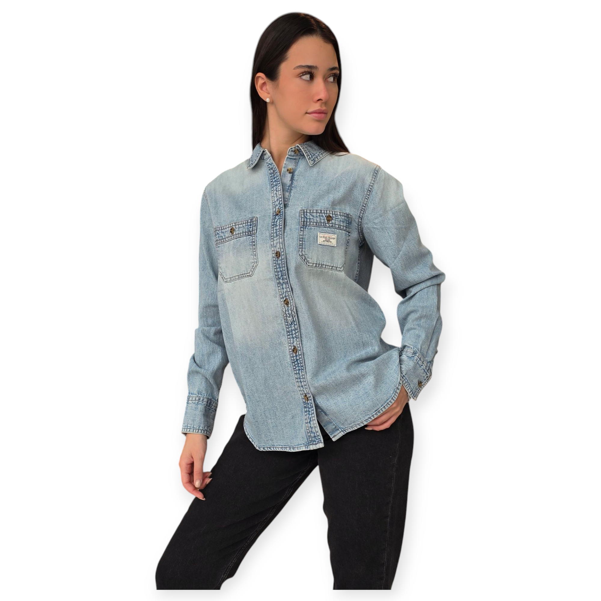 חולצה GUESS LS DENIM SHIRT