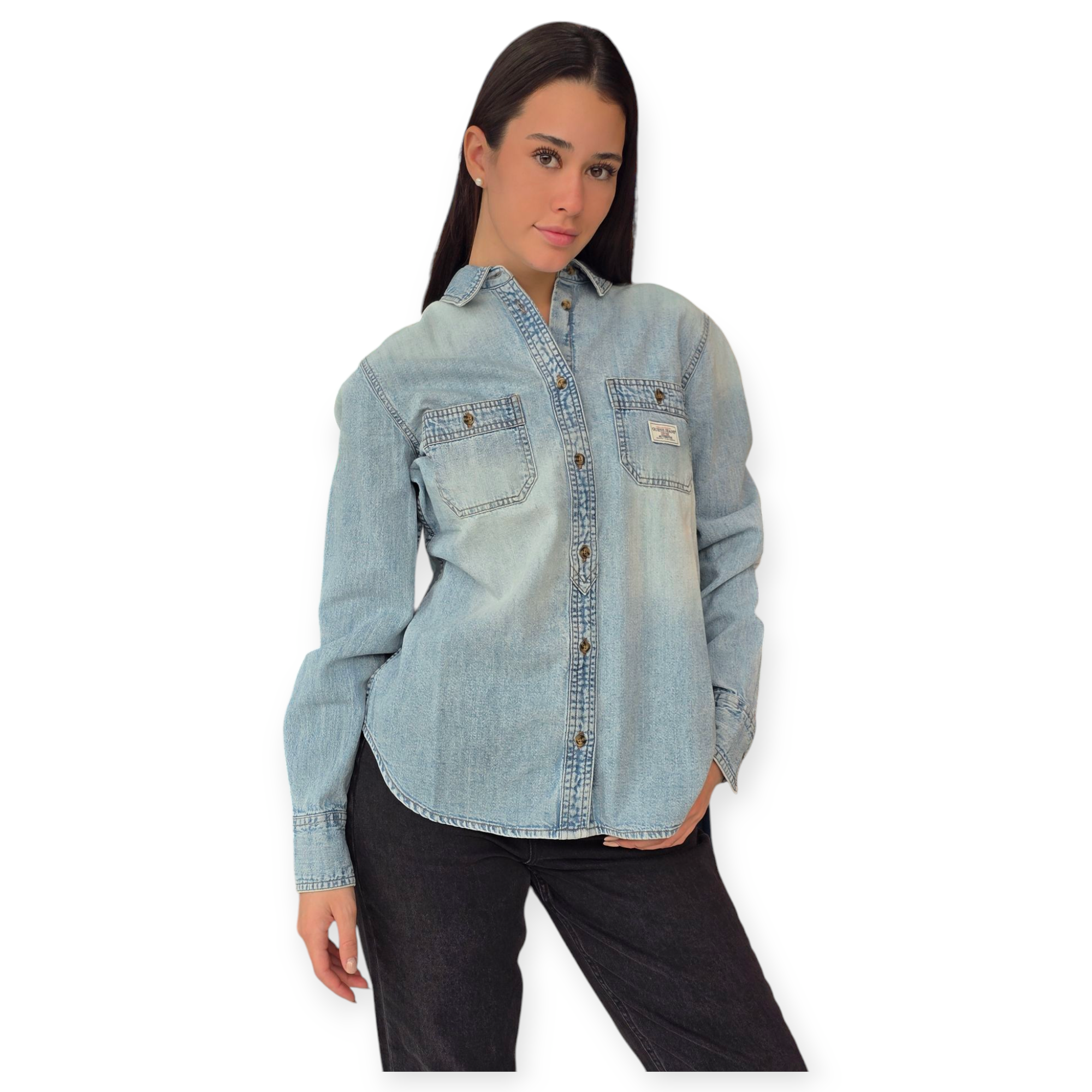 חולצה GUESS LS DENIM SHIRT