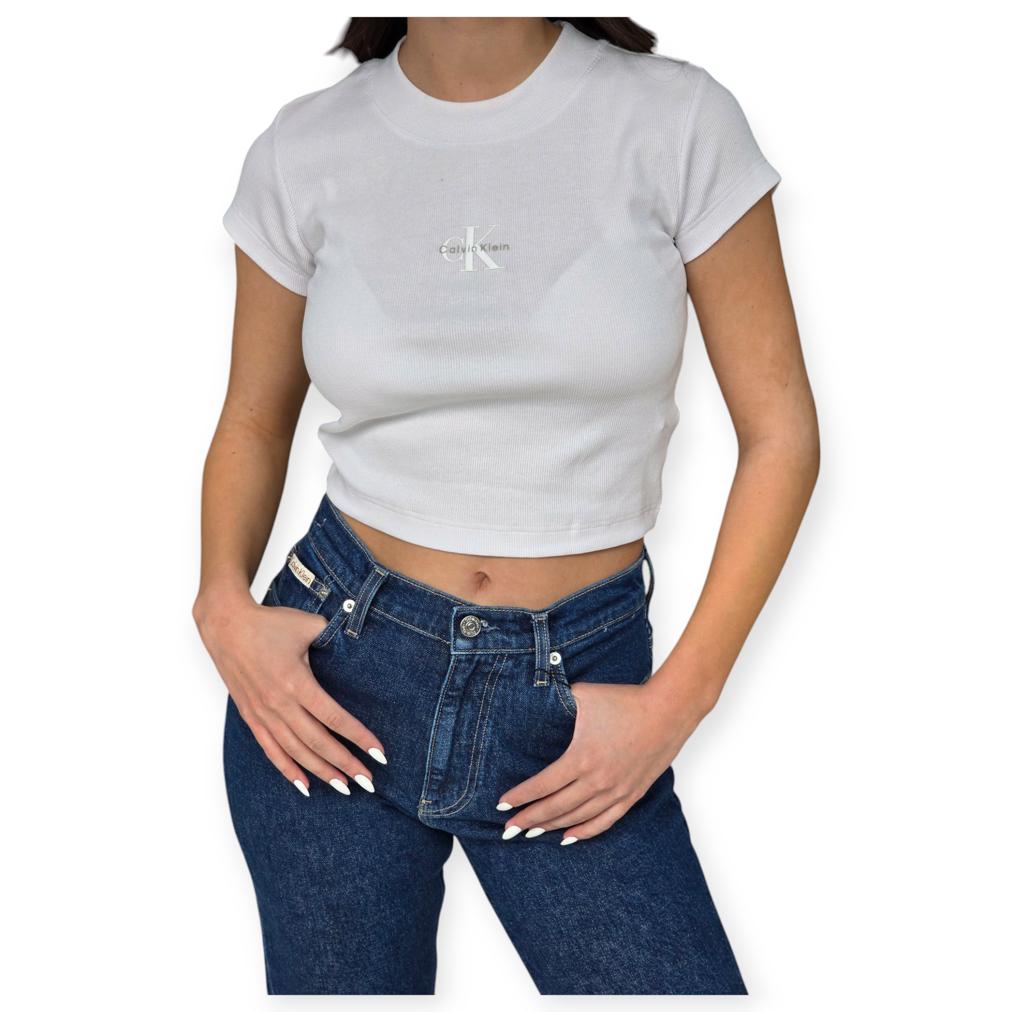 חולצה CALVIN KLEIN MONOGRAM RIB TEE - ZICO Fashion