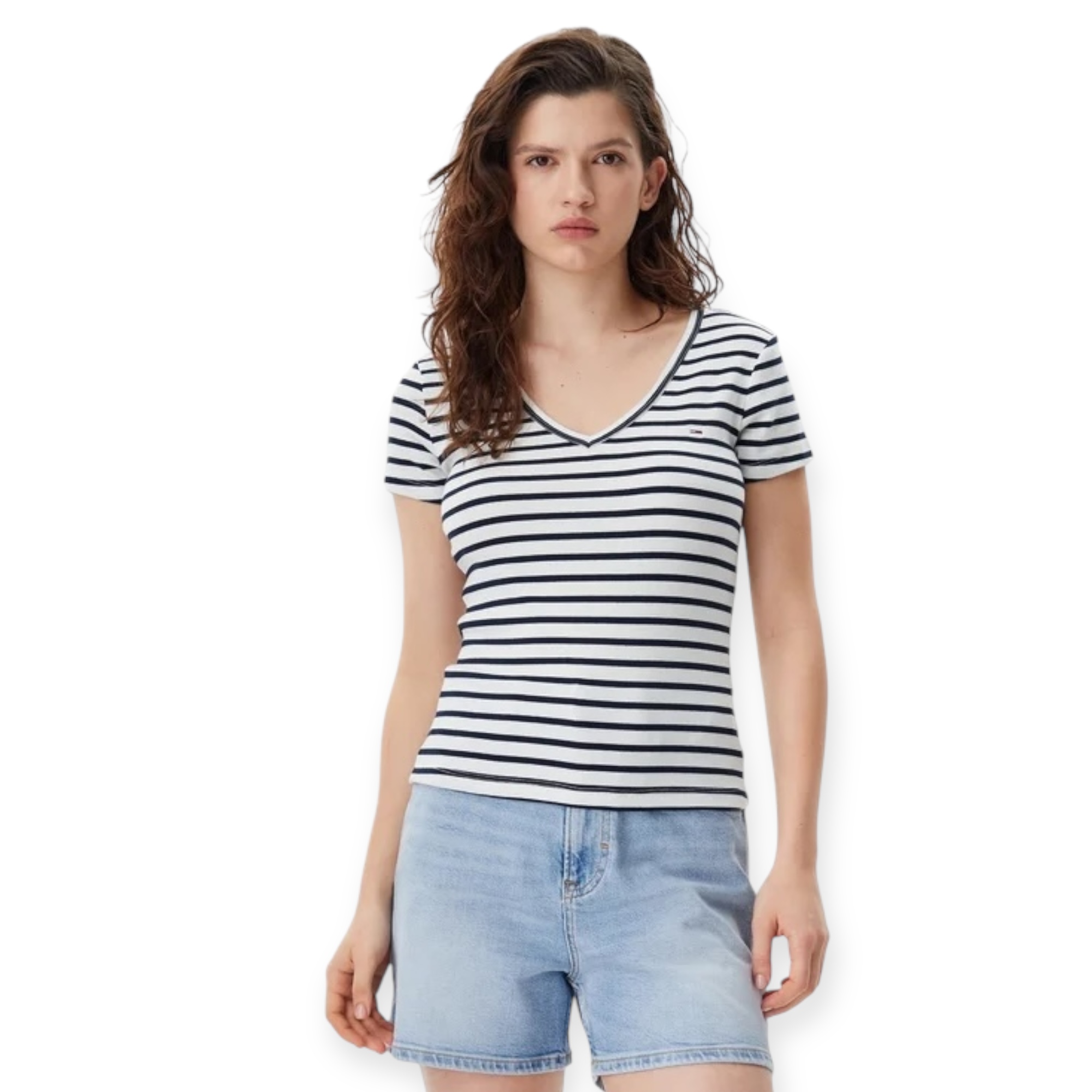 חולצה TOMMY HILFIGER SLIM  RIB V