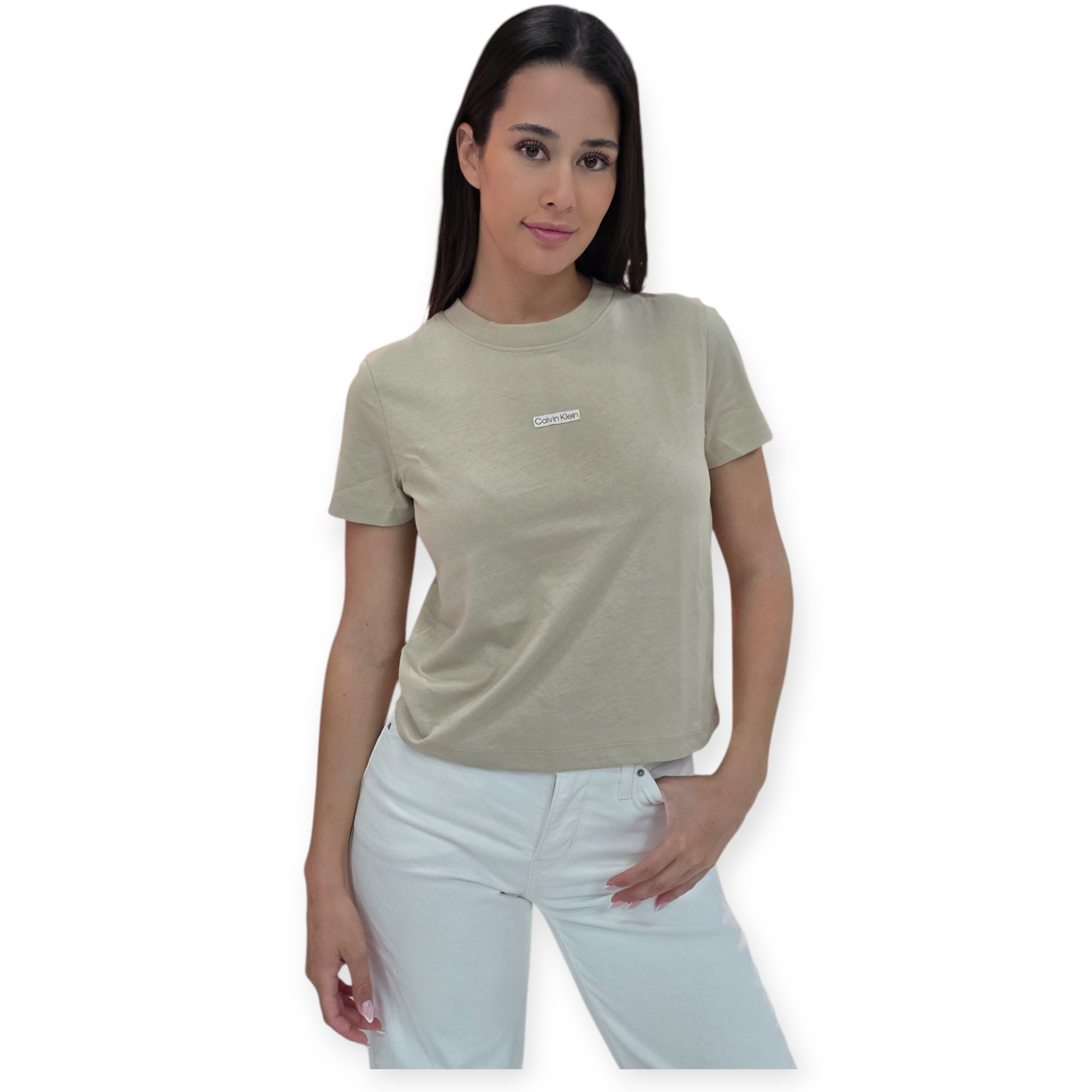 חולצה CALVIN KLEIN PLACED BABY TEE חולצה CALVIN KLEIN PLACED BABY TEE