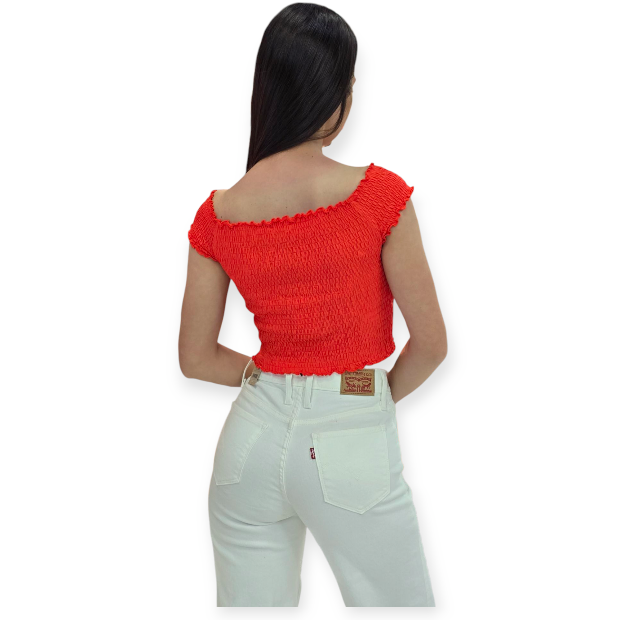 חולצה TOMMY HILFIGER CRP SMOCK TOP