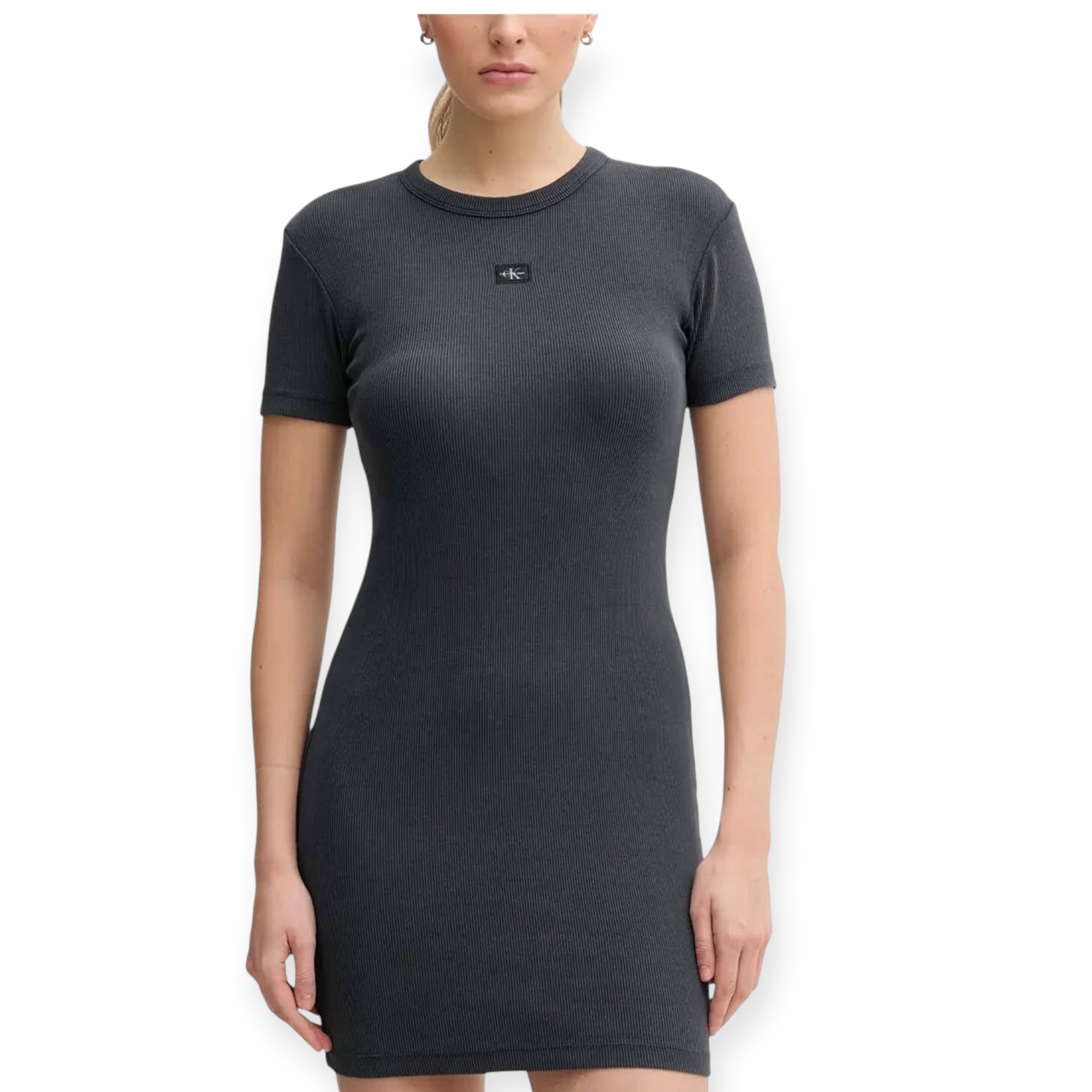 שמלה CALVIN KLEIN WASHED RIB DRESS