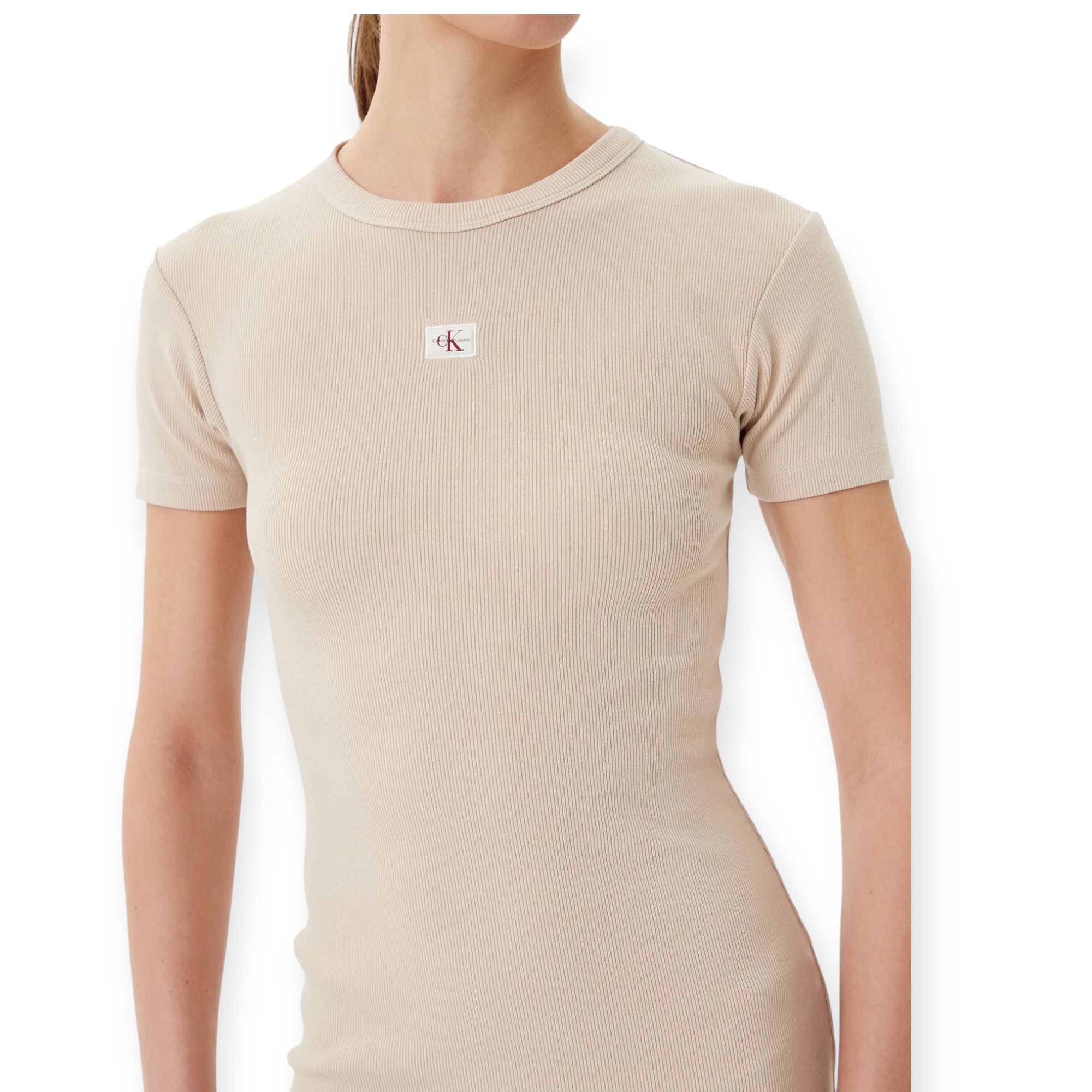 שמלה CALVIN KLEIN WASHED RIB DRESS שמלה CALVIN KLEIN WASHED RIB DRESS