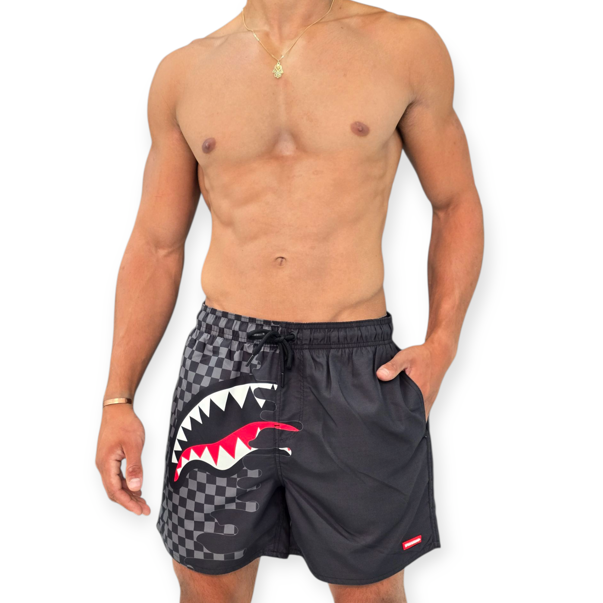 מכנס SPRAYGROUND UNFINISHED DRIP SHARK SWIM SHORT