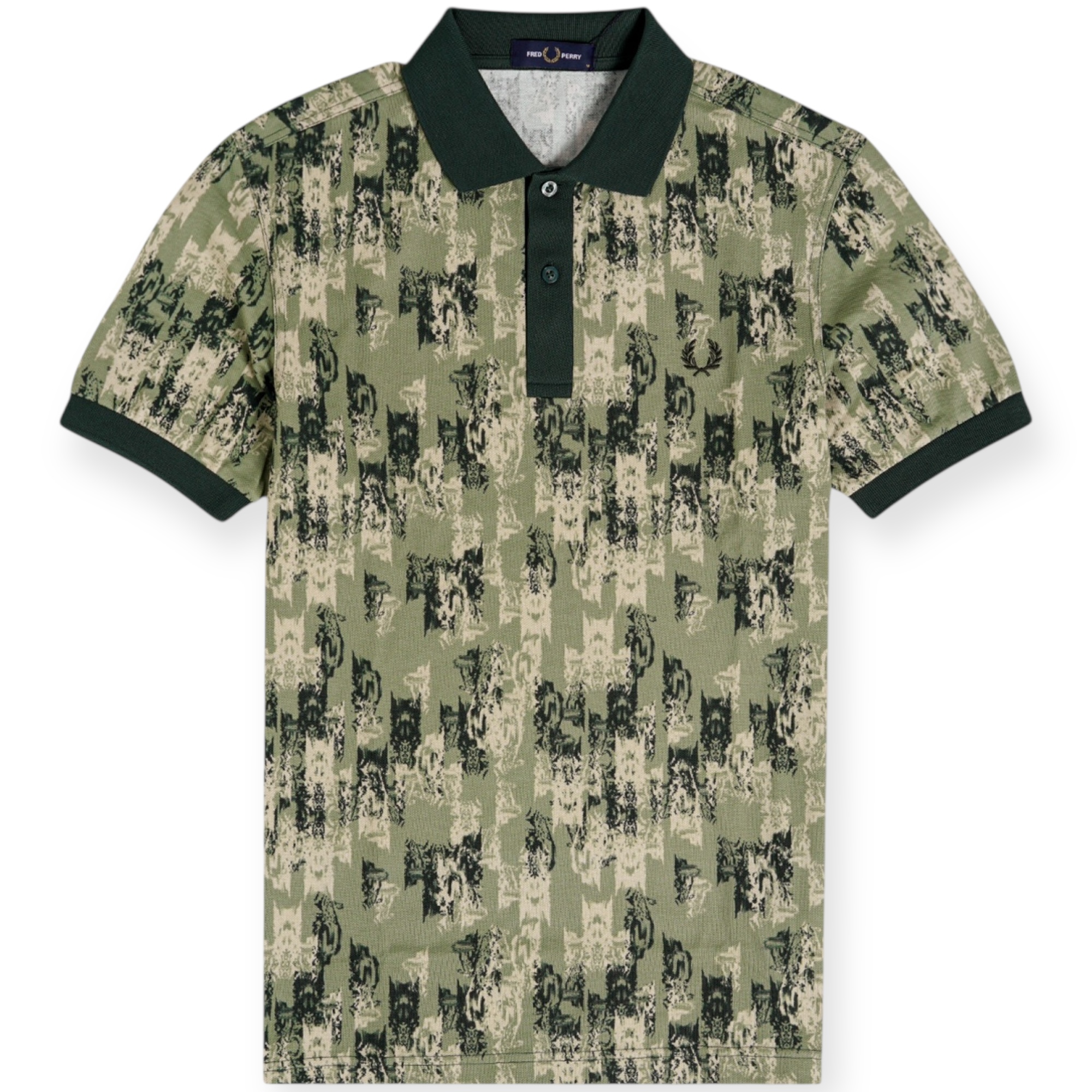 חולצה FRED PERRY ABSTRACT PRINT POLO SHIRT