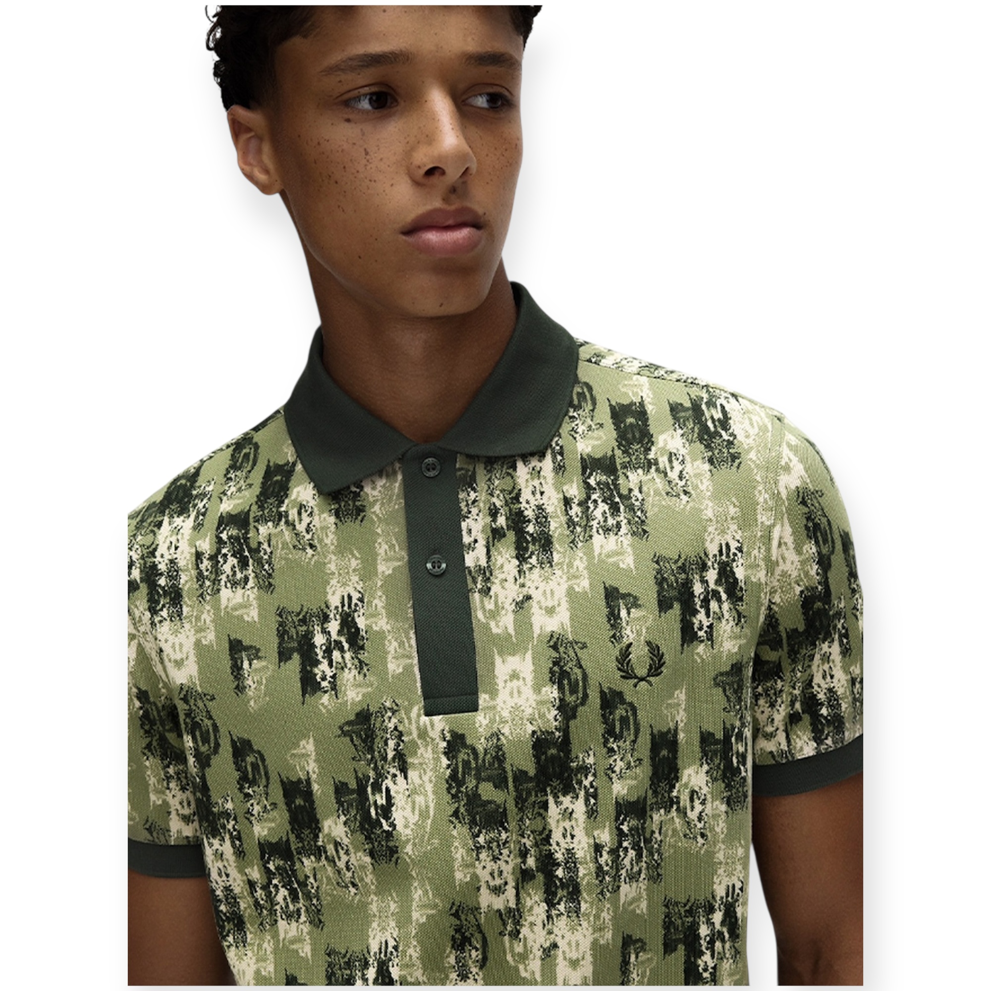 חולצה FRED PERRY ABSTRACT PRINT POLO SHIRT