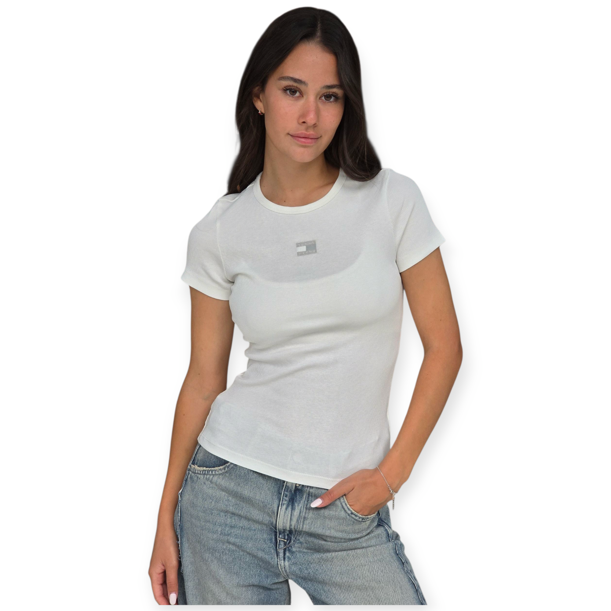 חולצה TOMMY HILFIGER SLIM BADGE RIB