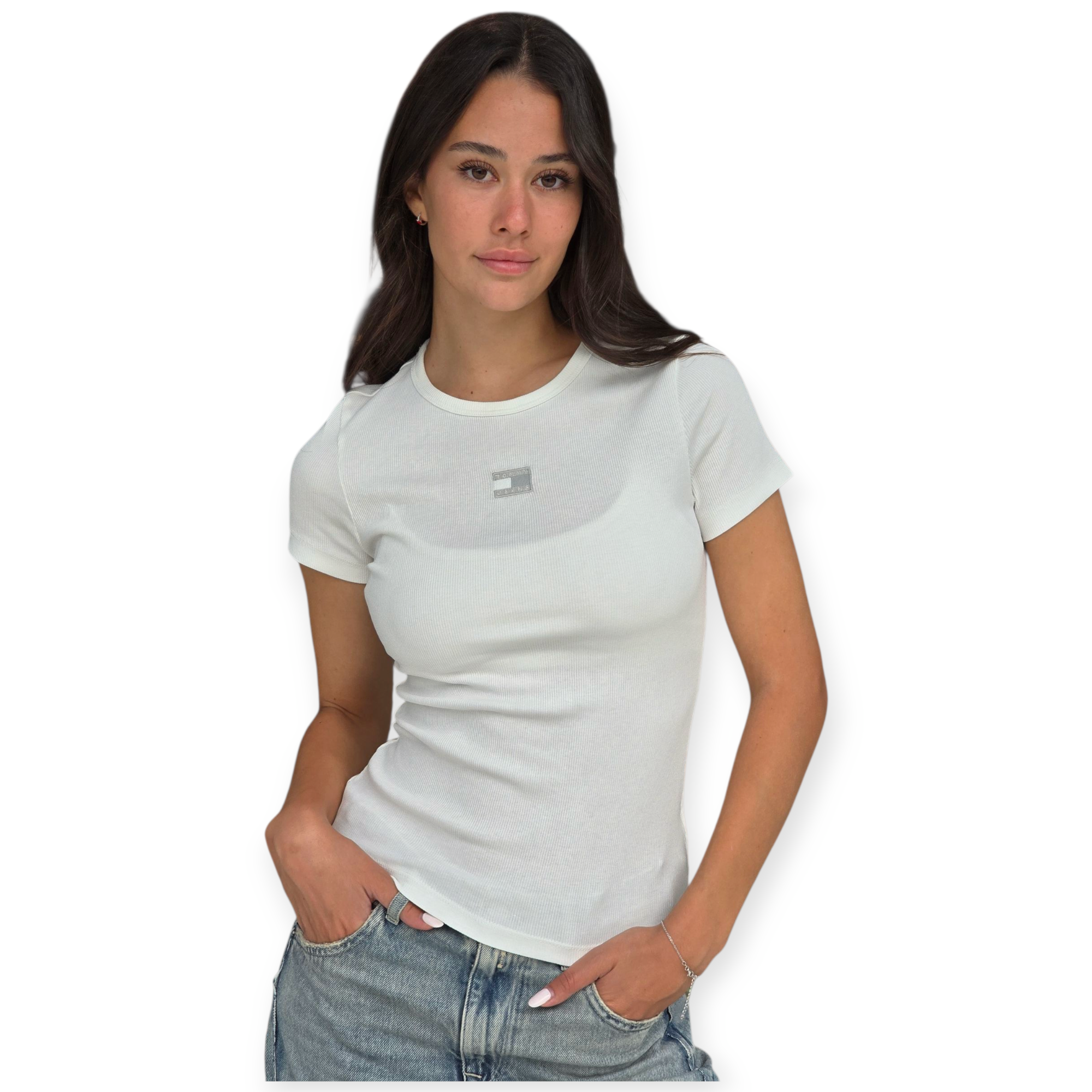 חולצה TOMMY HILFIGER SLIM BADGE RIB