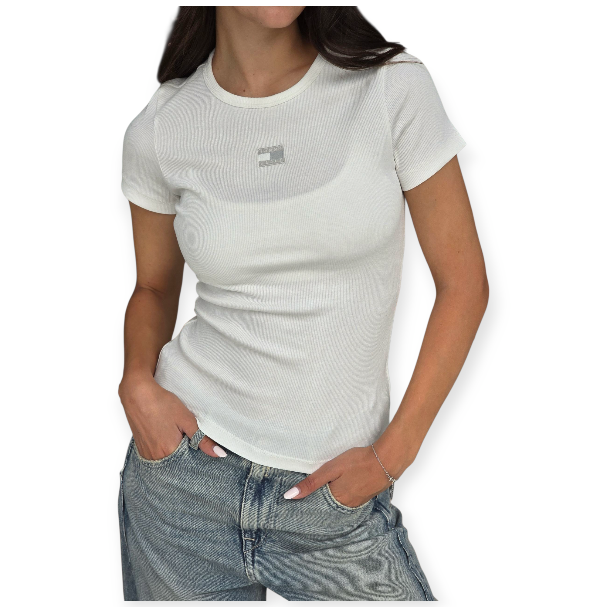 חולצה TOMMY HILFIGER SLIM BADGE RIB