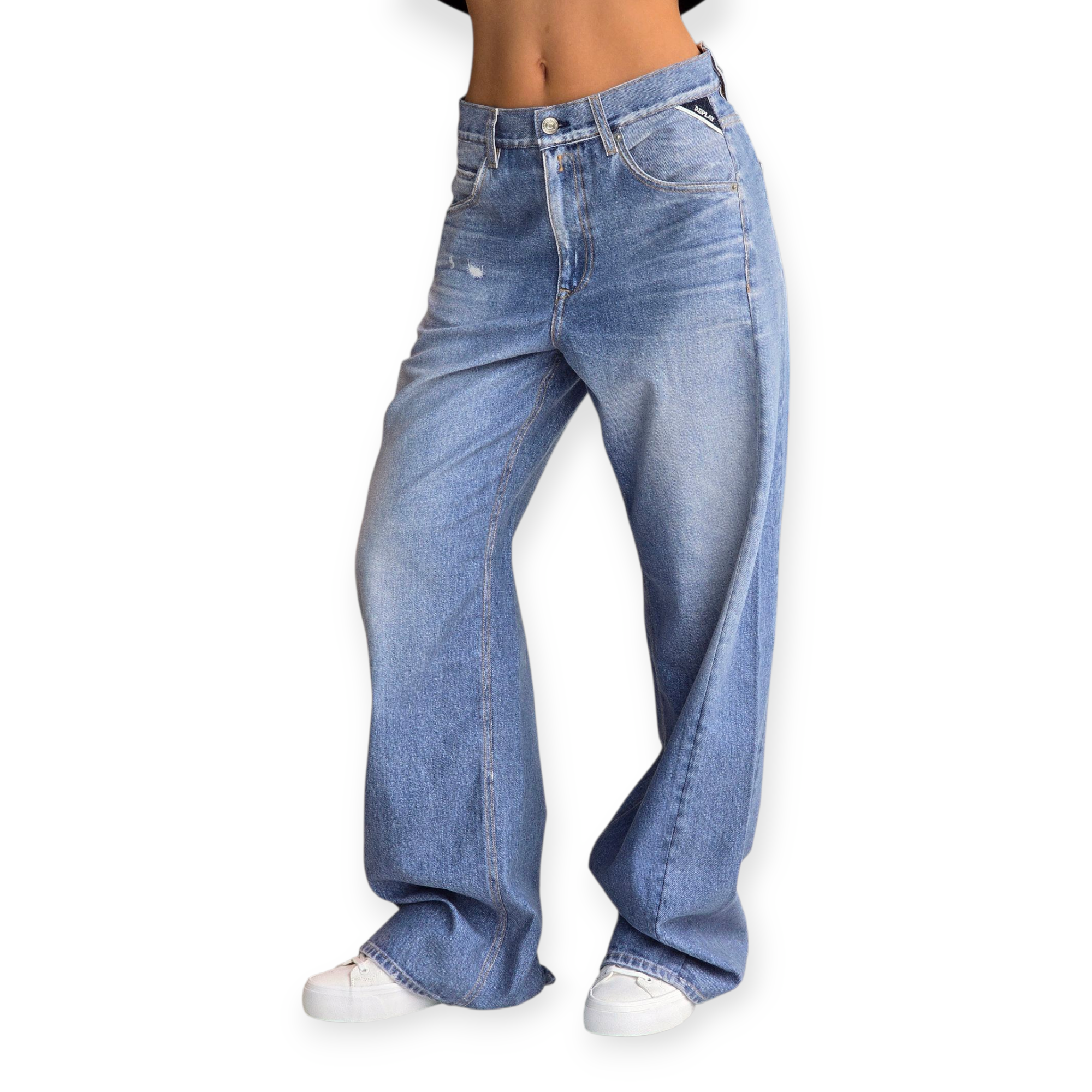 גינס REPLAY PANTALONI NARJA BAGGY גינס REPLAY PANTALONI NARJA BAGGY