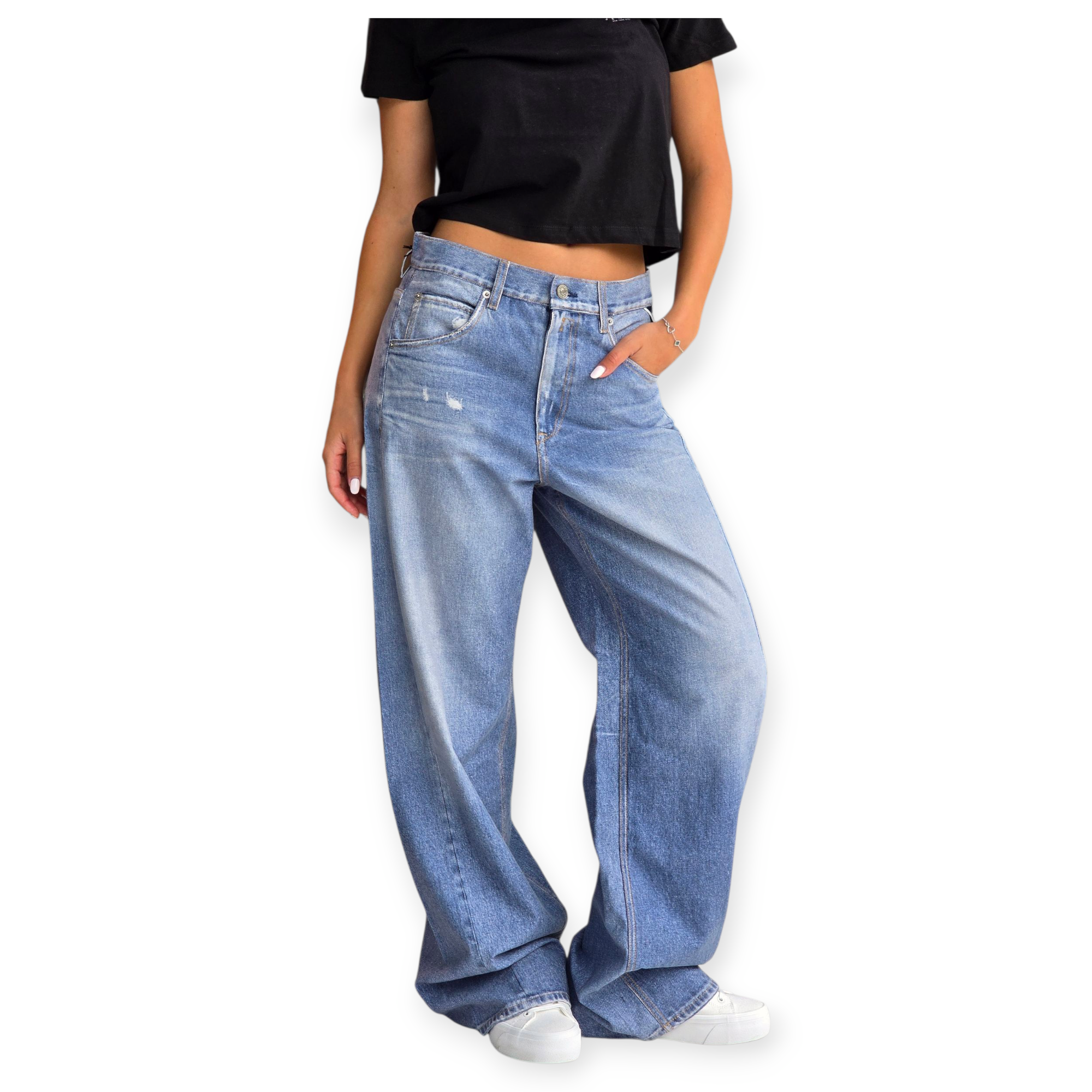 גינס REPLAY PANTALONI NARJA BAGGY גינס REPLAY PANTALONI NARJA BAGGY