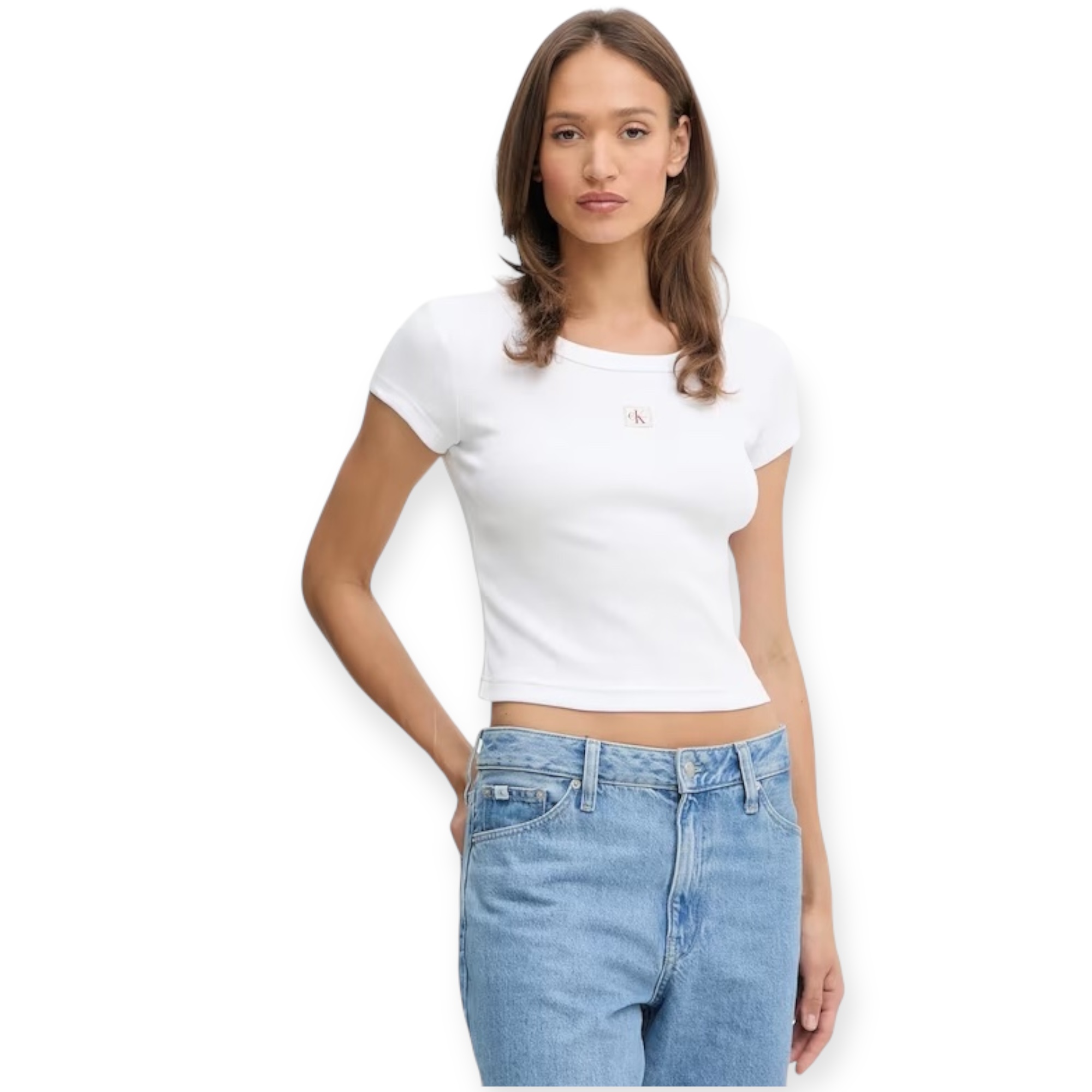 חולצה CALVIN KLEIN RIB BABY TEE