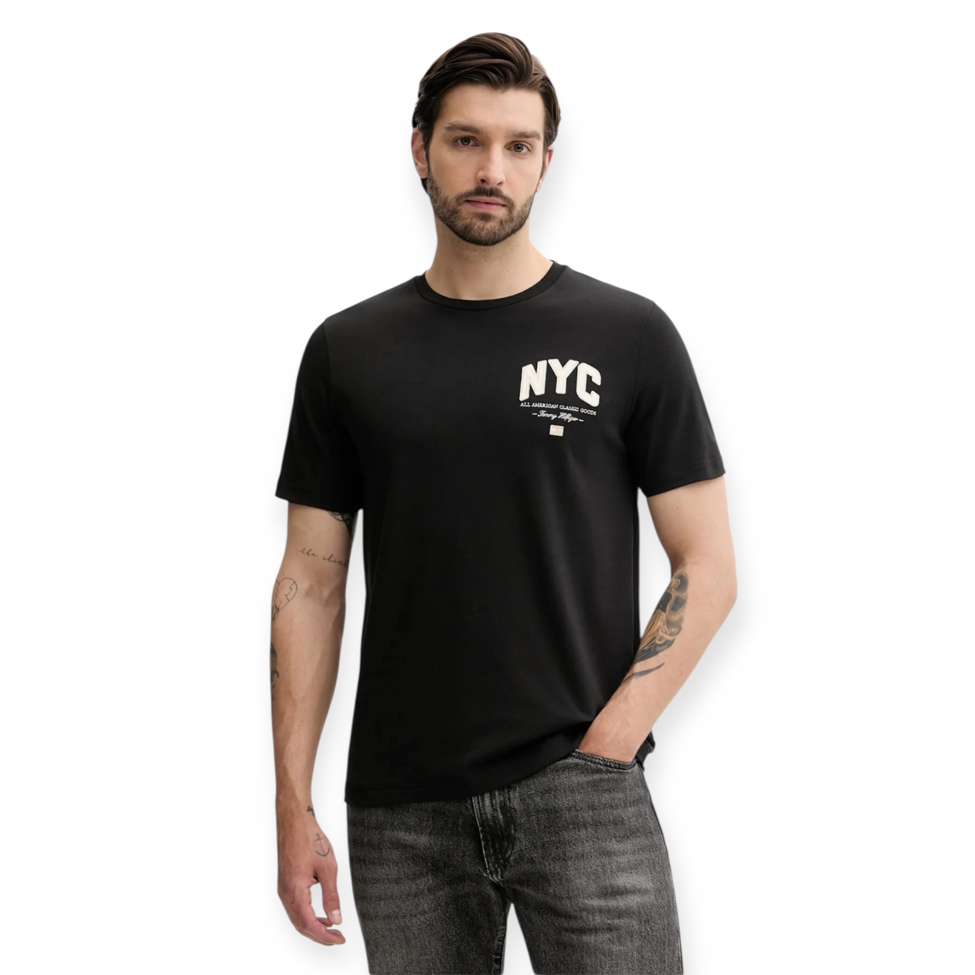 חולצה TOMMY HILFIGER SCRIPT NYC TEE