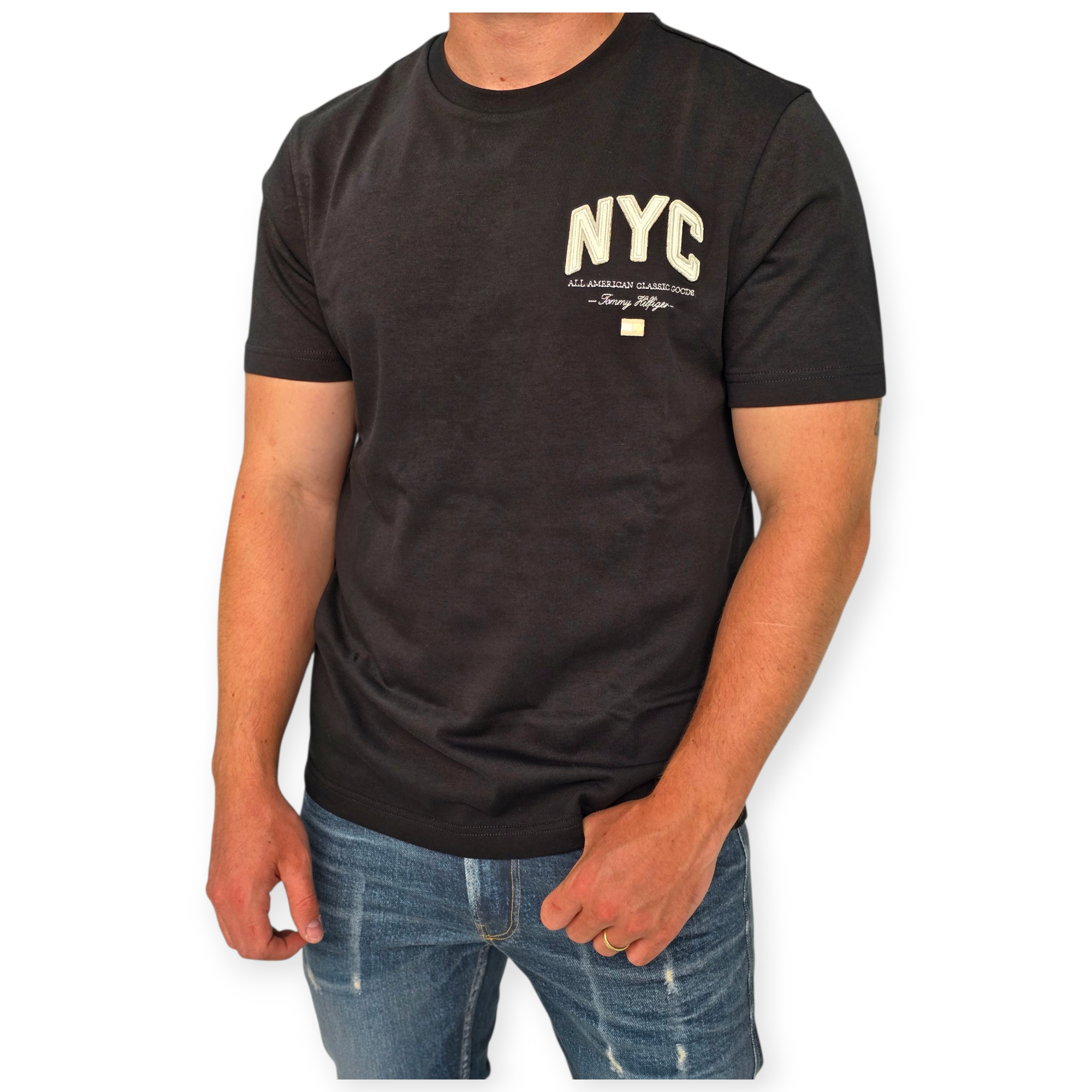 חולצה TOMMY HILFIGER SCRIPT NYC TEE