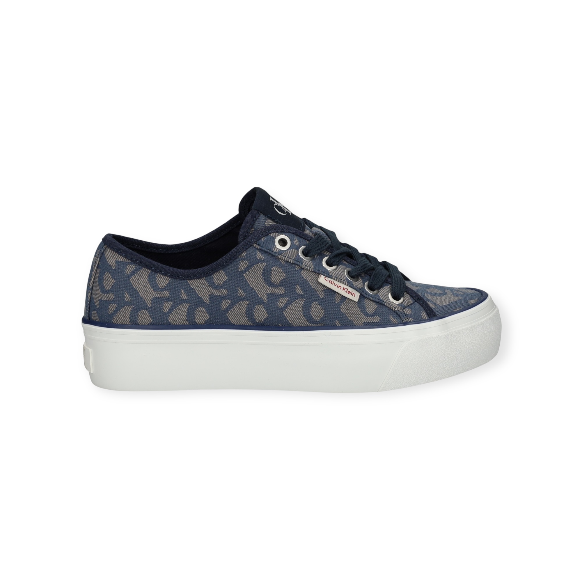 נעלי CALVIN KLEIN VULC FLATF JACQUARD AOP
