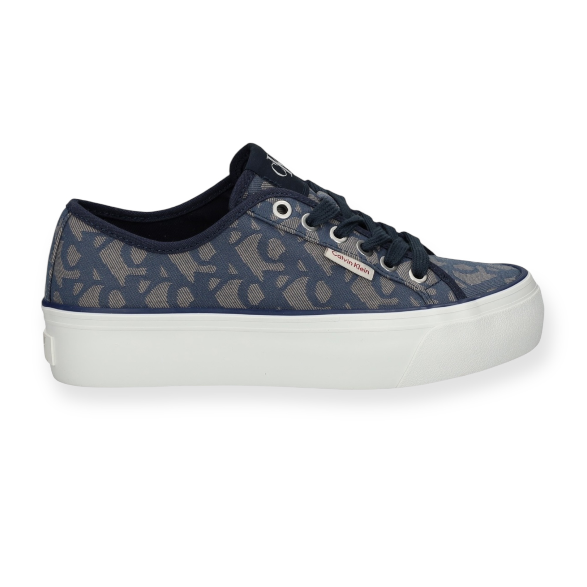 נעלי CALVIN KLEIN VULC FLATF JACQUARD AOP