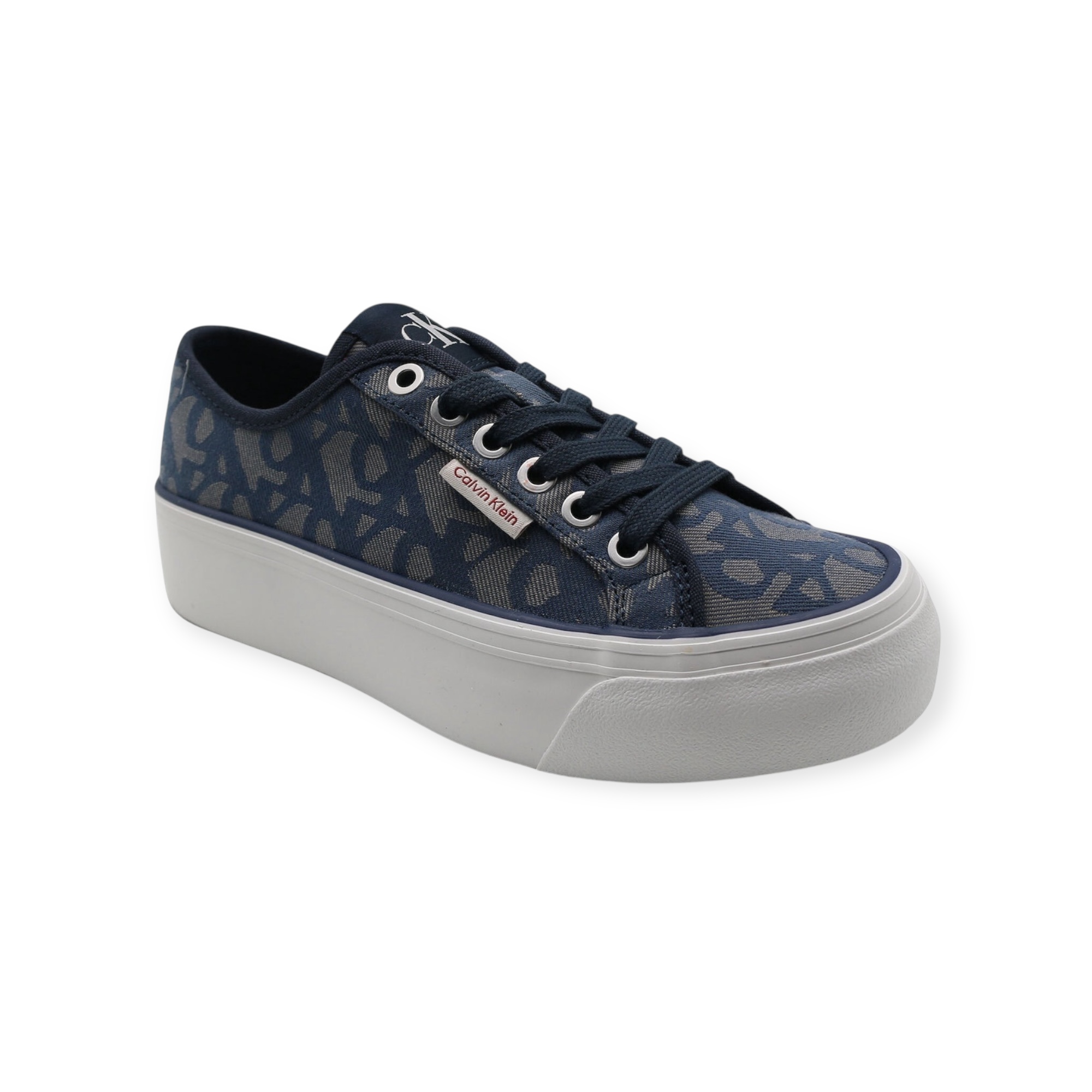 נעלי CALVIN KLEIN VULC FLATF JACQUARD AOP