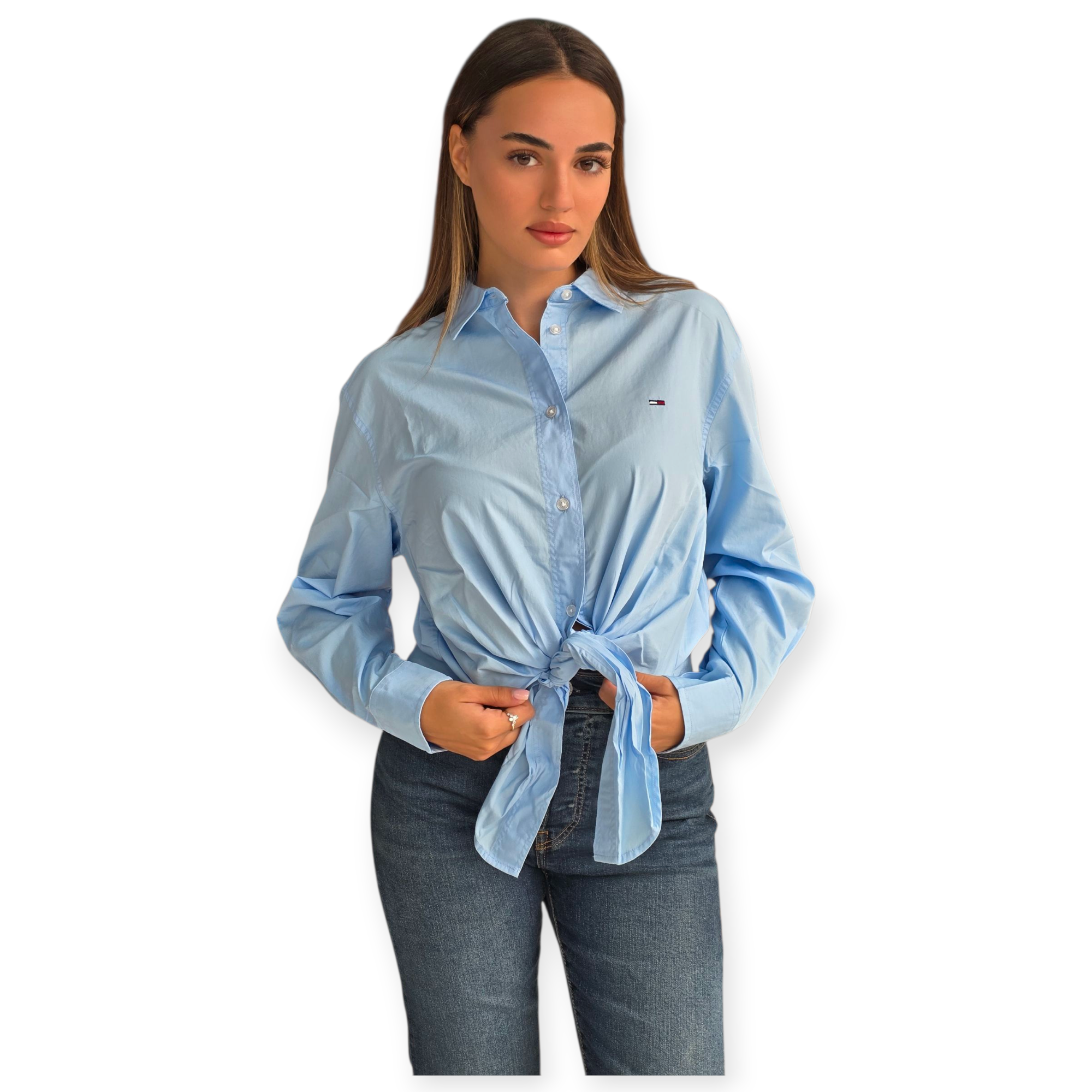 חולצה TOMMY HILFIGER TJW LS TIE FRONT SHIRT