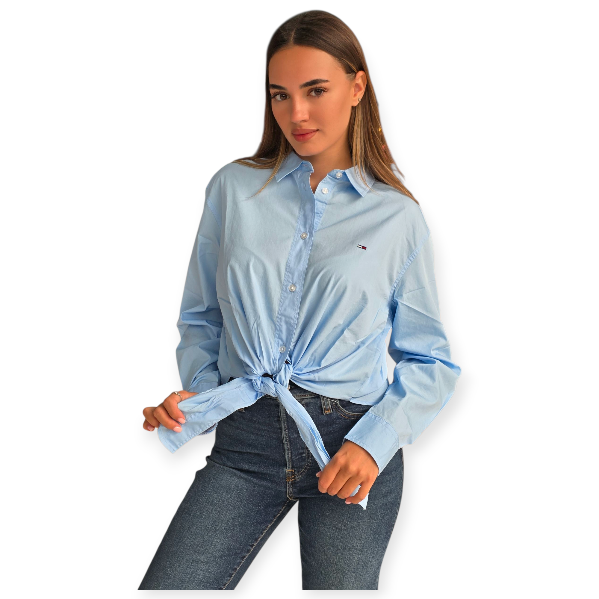 חולצה TOMMY HILFIGER TJW LS TIE FRONT SHIRT