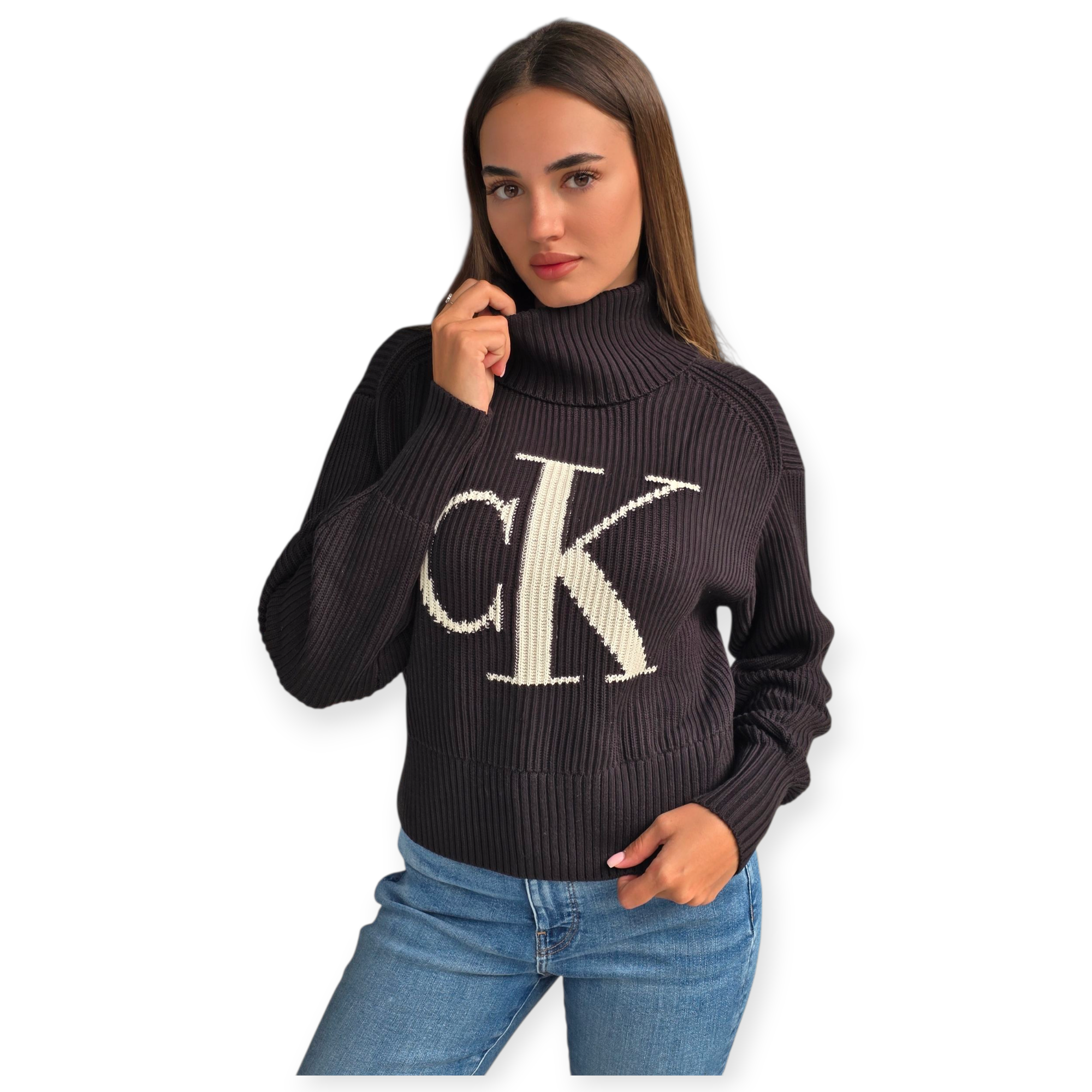 חולצה CALVIN KLEIN LOOSE SWEATER CONTRA