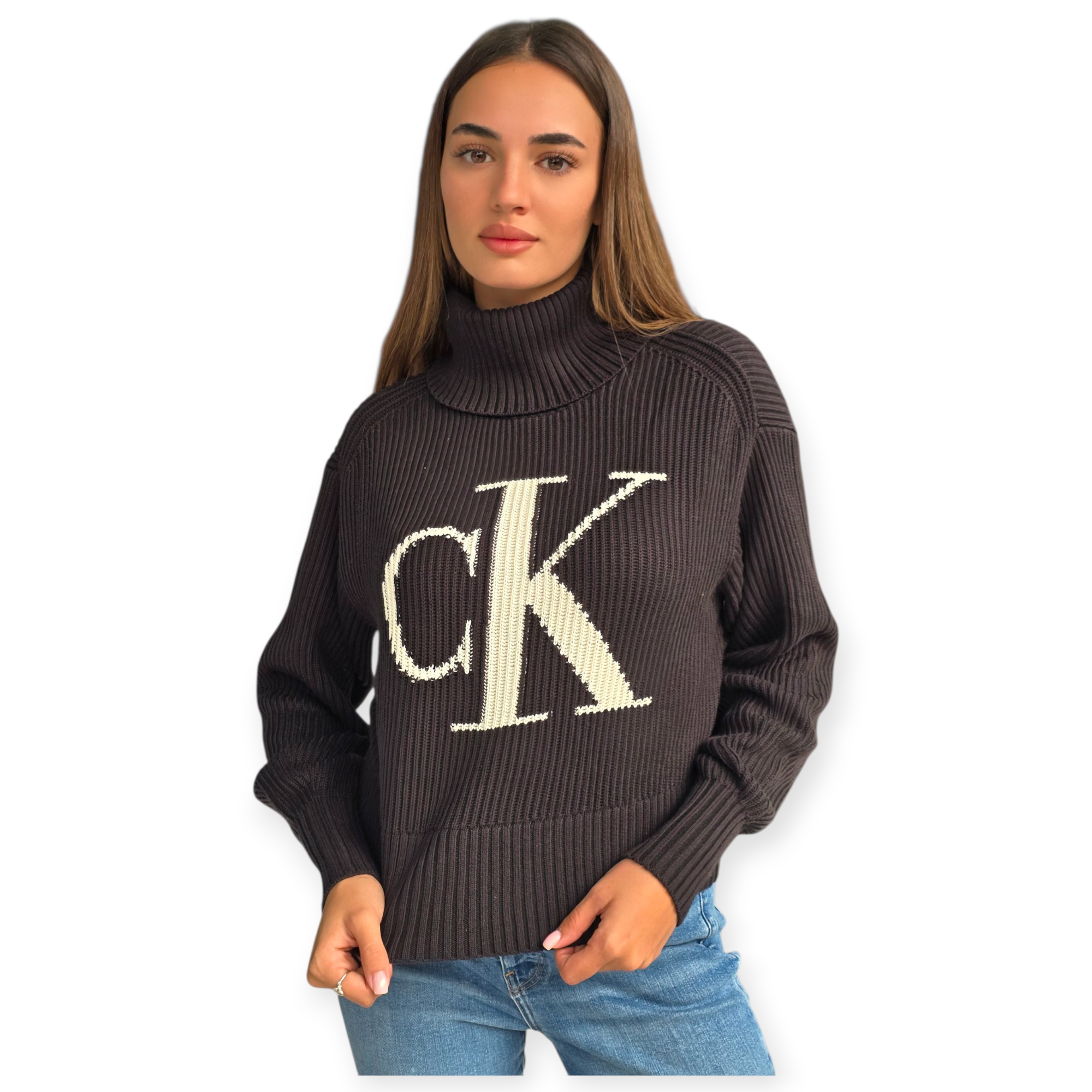 חולצה CALVIN KLEIN LOOSE SWEATER CONTRA