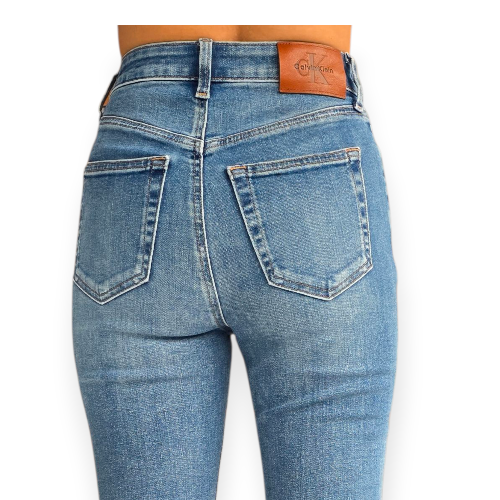 גינס CALVIN KLEIN HIGH RISE SKINNY ANKL JEANS