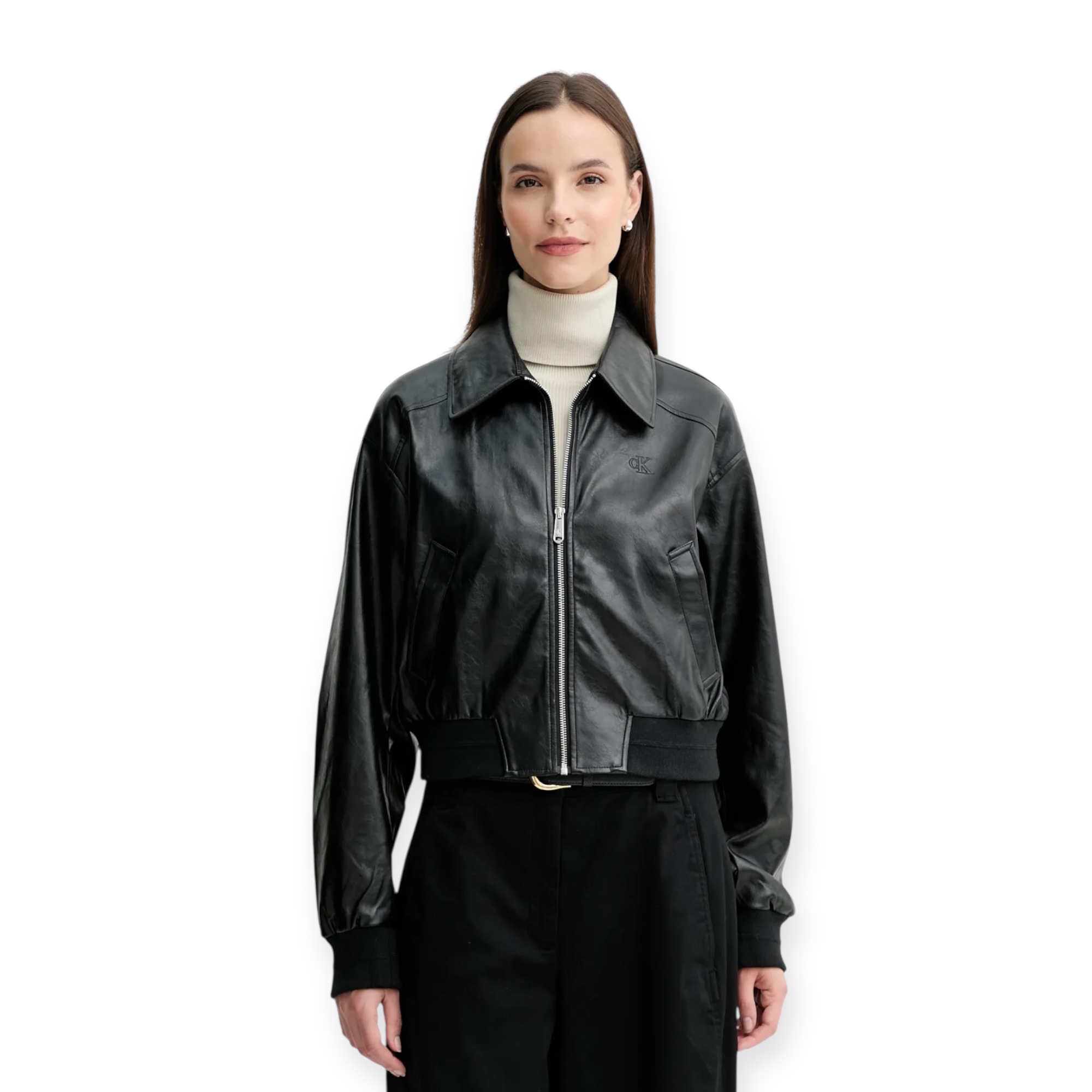 מעיל CALVIN KLEIN CRINKLE JACKET FAUX LEATHER