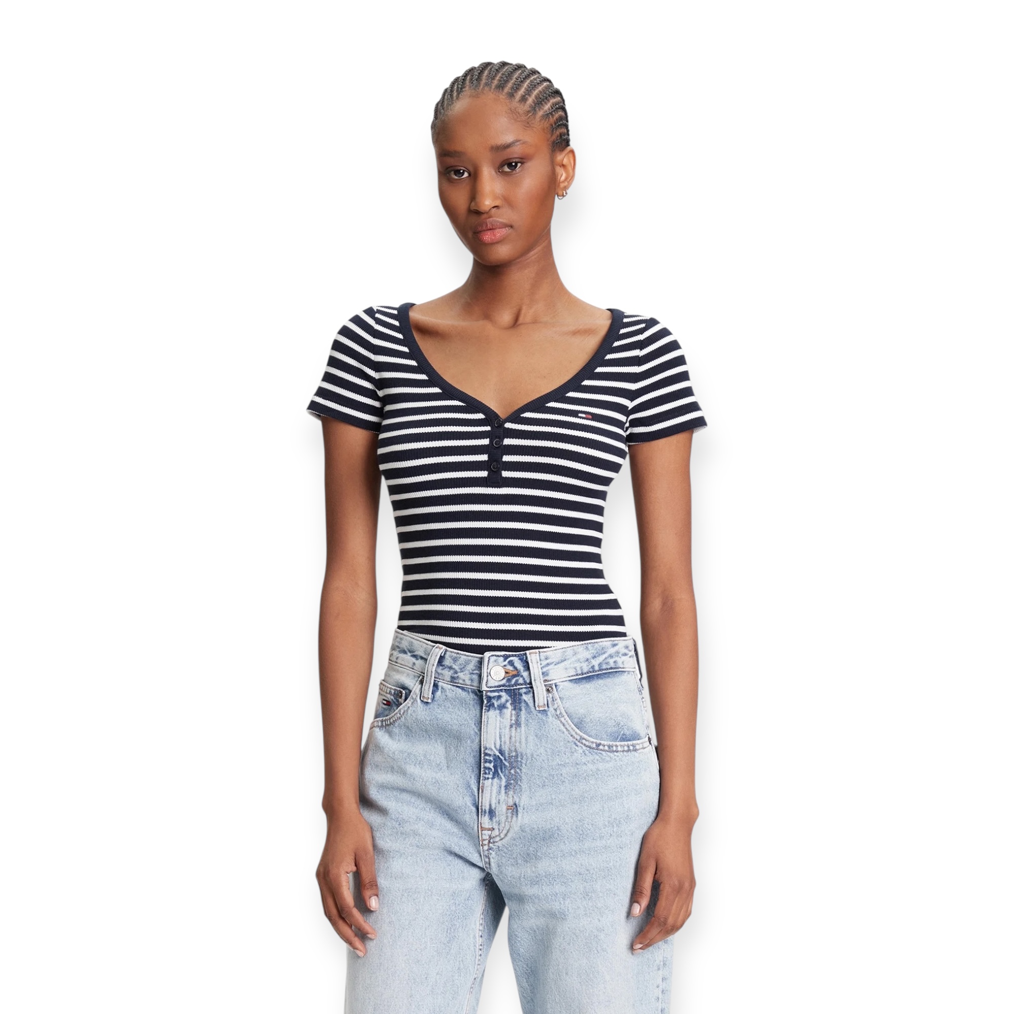 חולצה TOMMY HILFIGER HENLEY WAFFLE SS