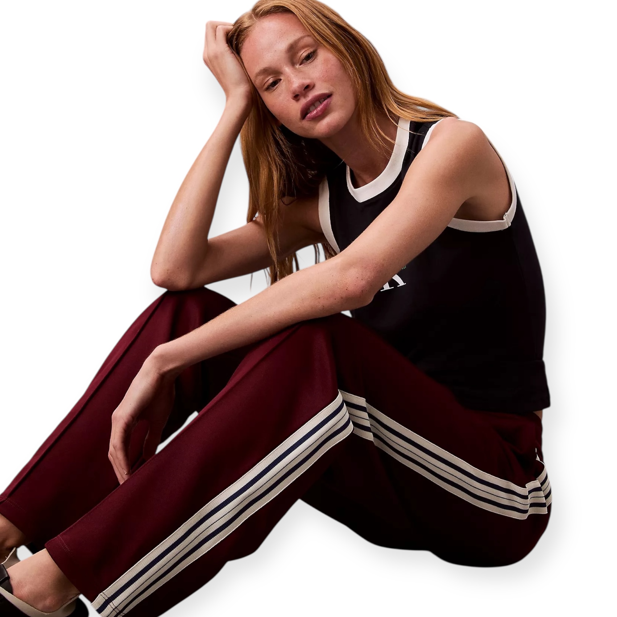 מכנס CALVIN KLEIN HGH FRENCH TERRY PANT