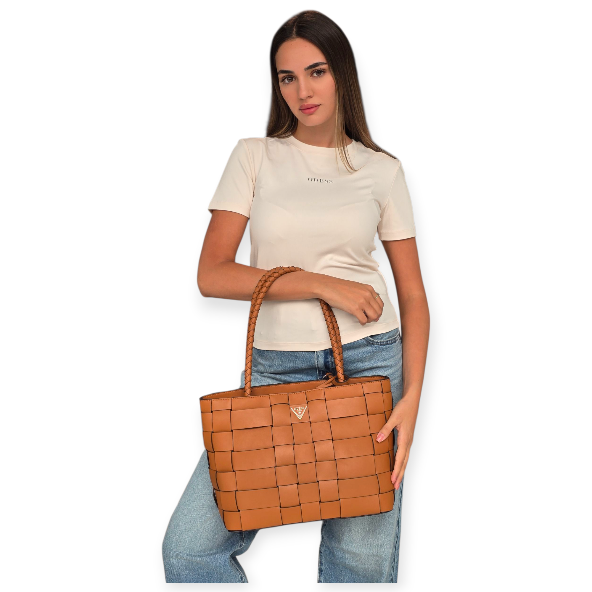 תיק GUESS MAYLEE GIRLFRIEND TOTE תיק GUESS MAYLEE GIRLFRIEND TOTE