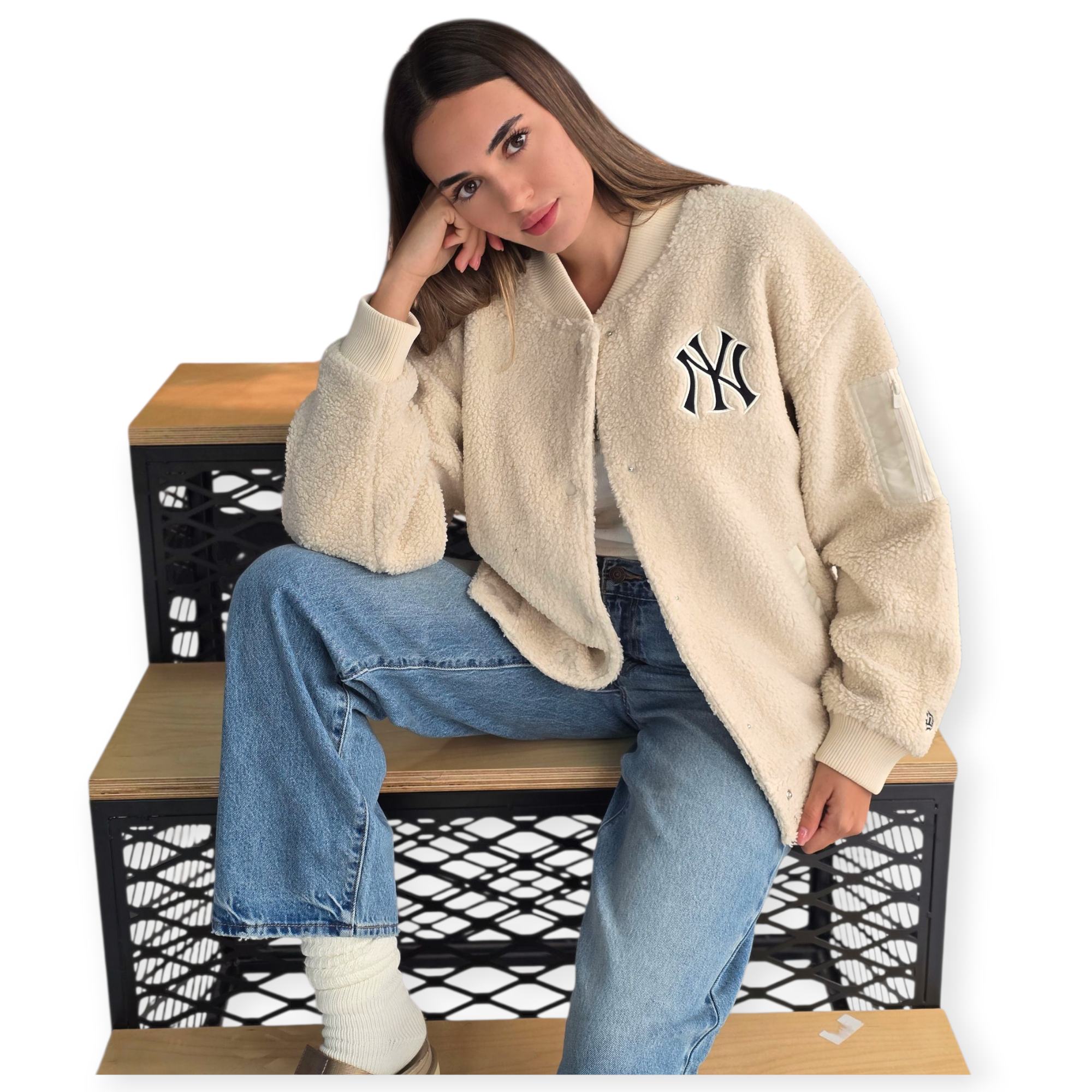 זקט NEW ERA SHERPA BOMBER LOSDOD