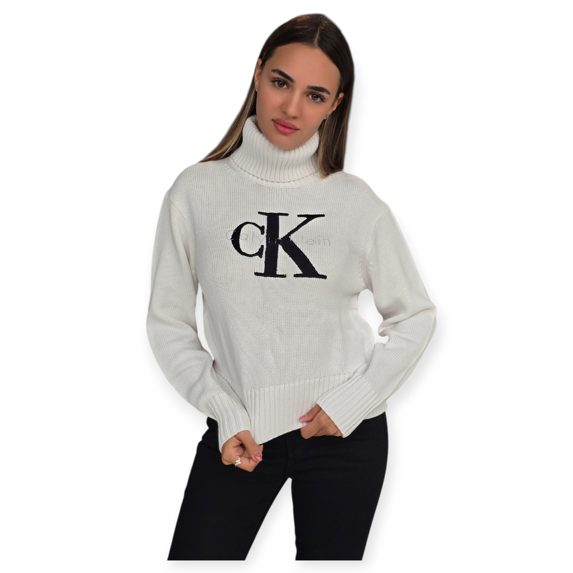 חולצה CALVIN KLEIN CHENILLE MONOLOGO SWEATER