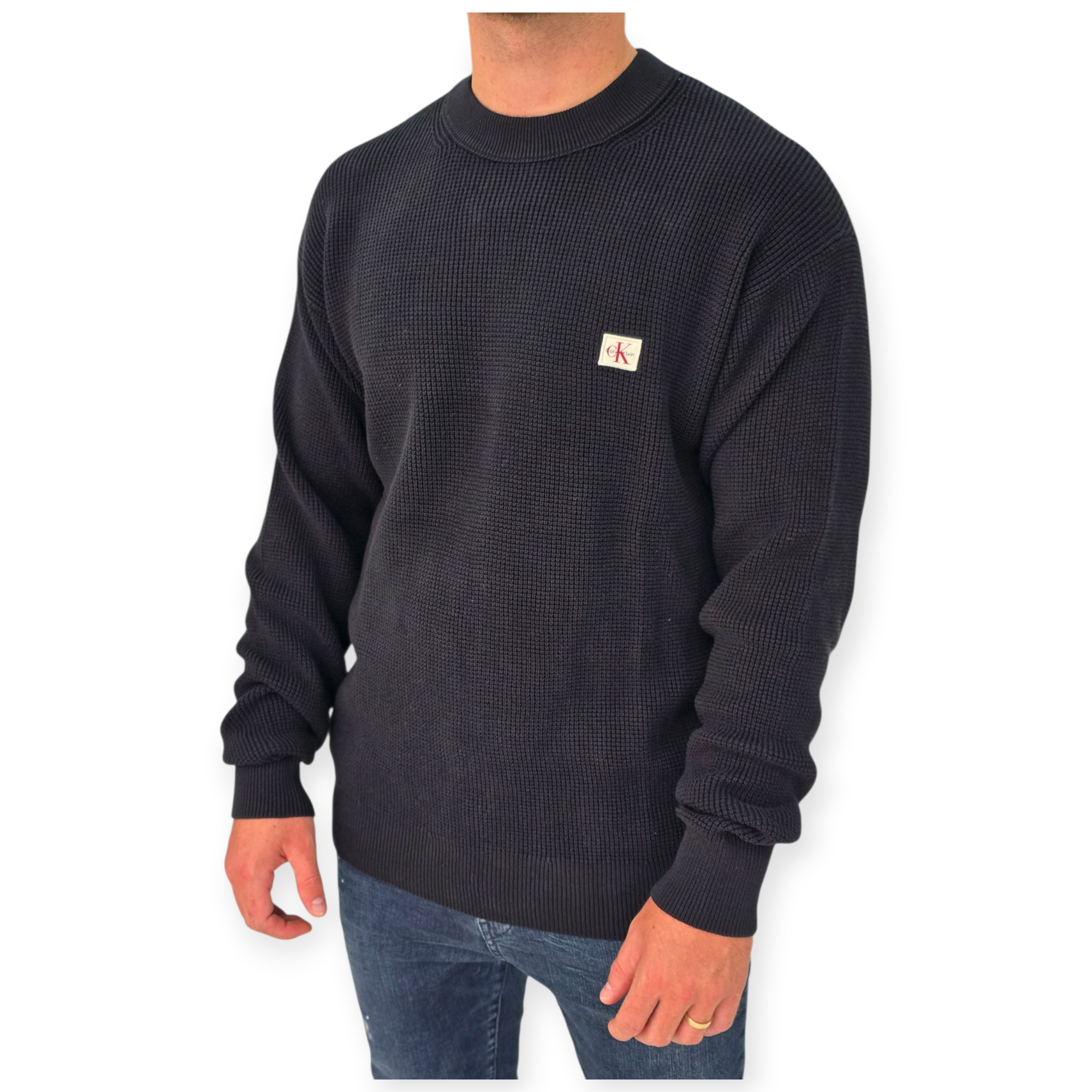 חולצה CALVIN KLEIN LS COTTON WAFFLE SWTR