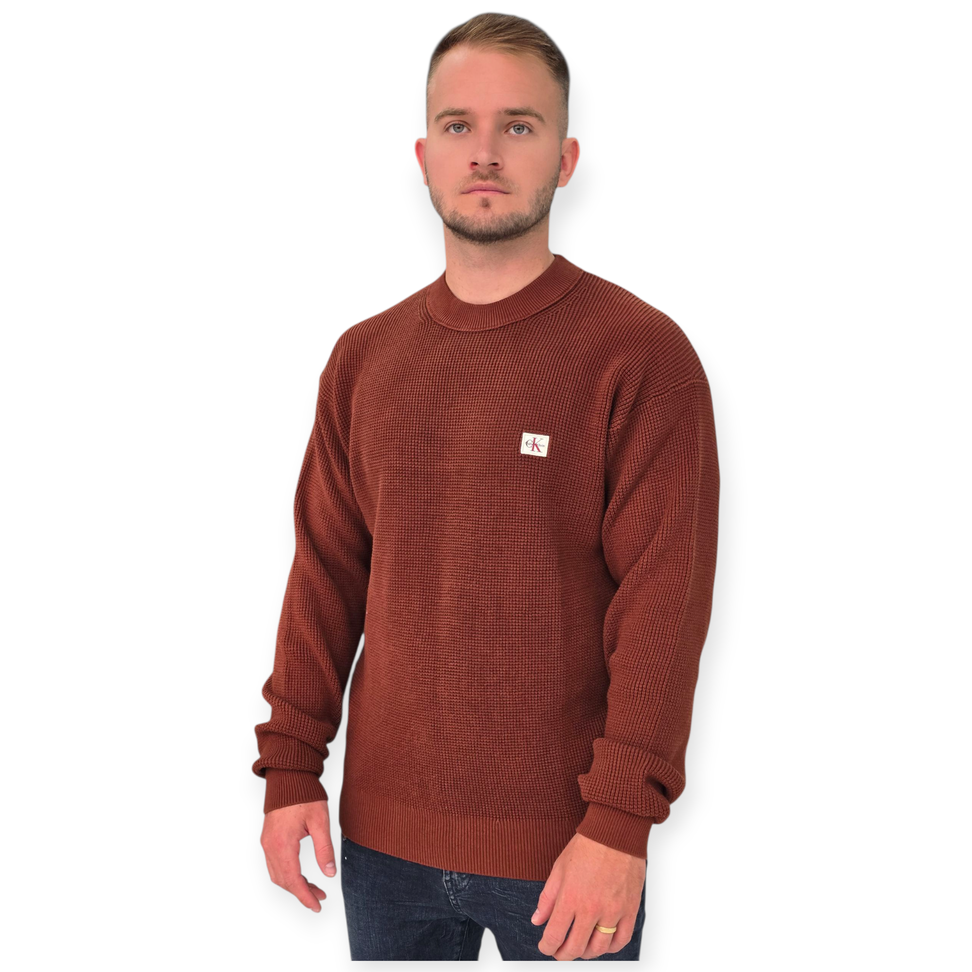 חולצה CALVIN KLEIN LS COTTON WAFFLE SWTR