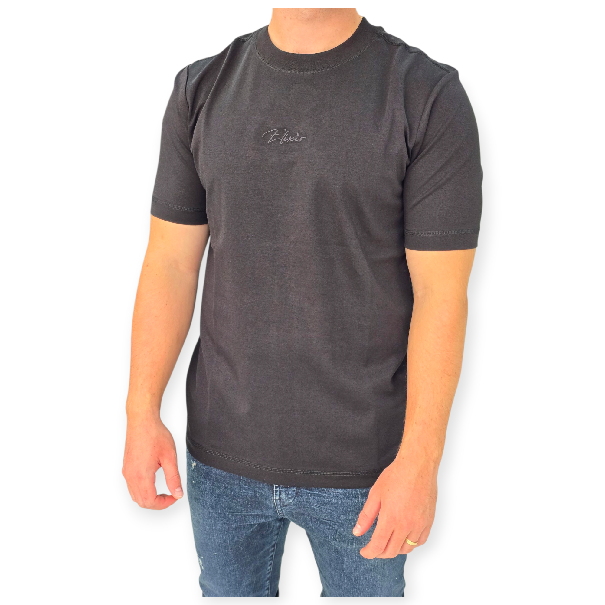 חולצה  לוגו רקמה בגב ELIXIR TEE