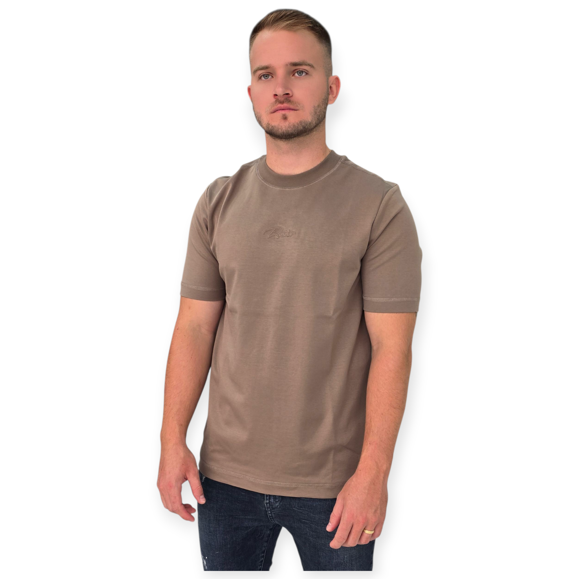 חולצה  לוגו רקמה בגב ELIXIR TEE