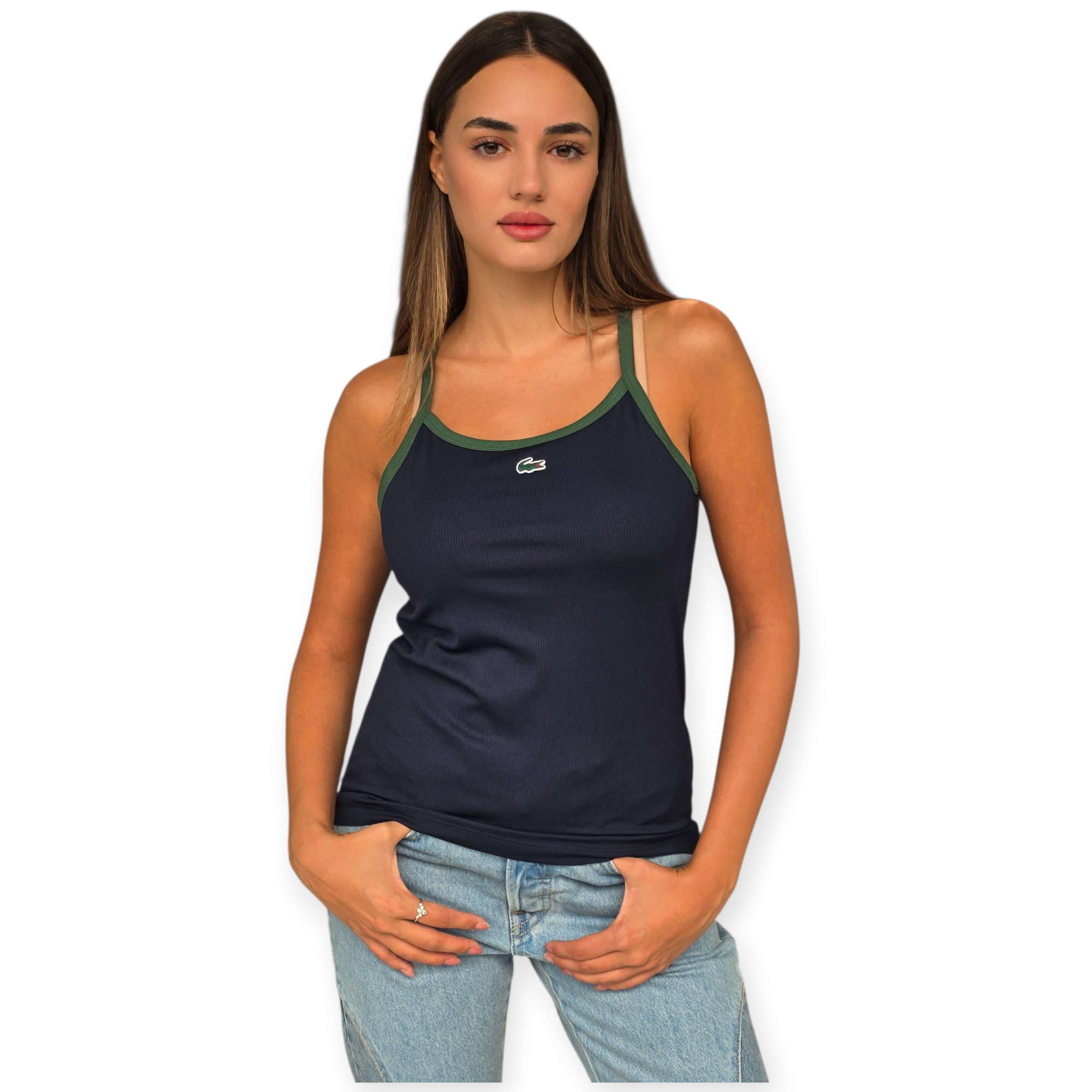 חולצה LACOSTE LOGO RIB TANK חולצה LACOSTE LOGO RIB TANK