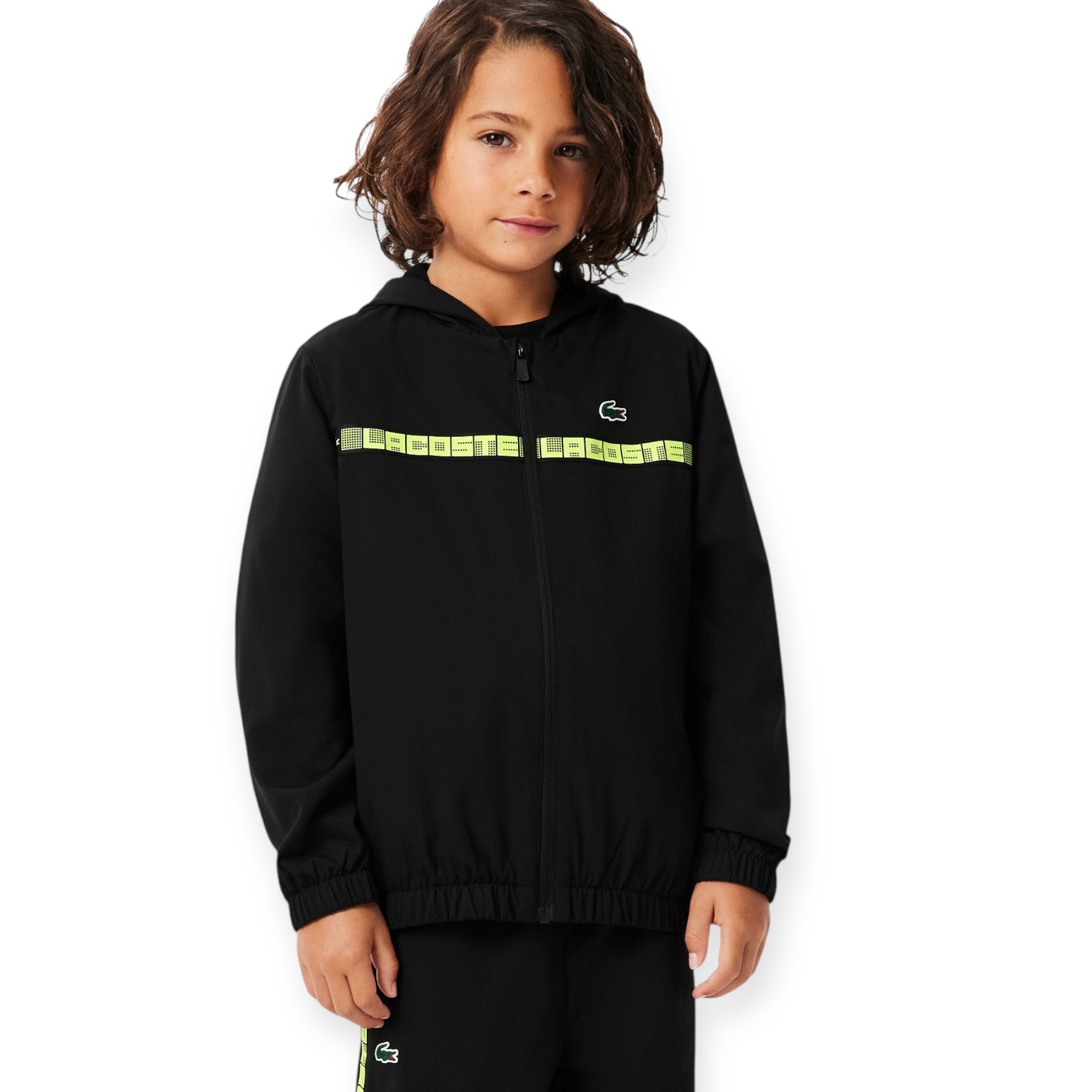 חליפה LACOSTE GRID TAPED HOODED SET 8-16
